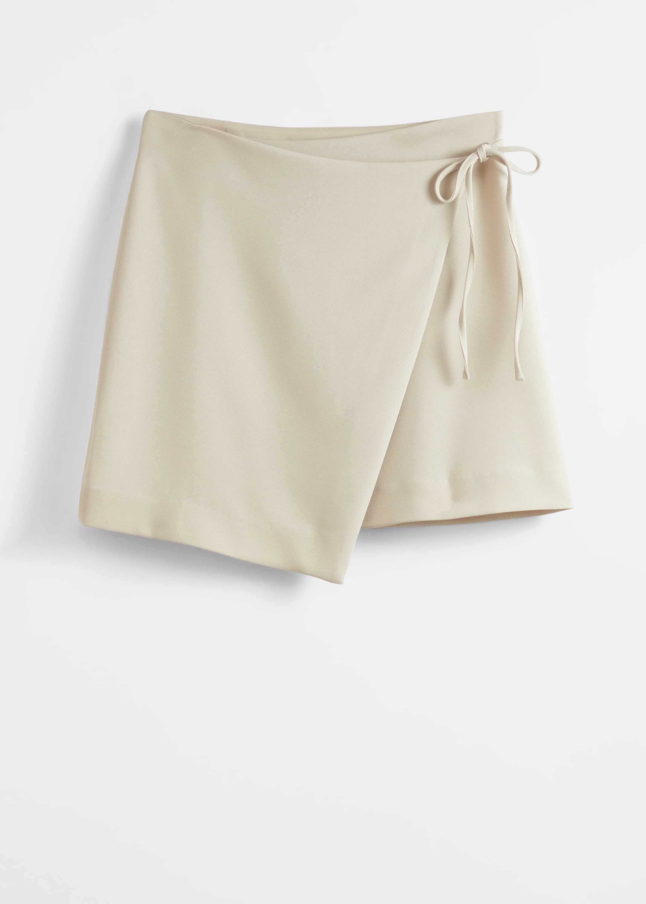 Näytä suurempi kuva: Minipituinen kietaisuhame - Beige - NAISET | H&M FI 1