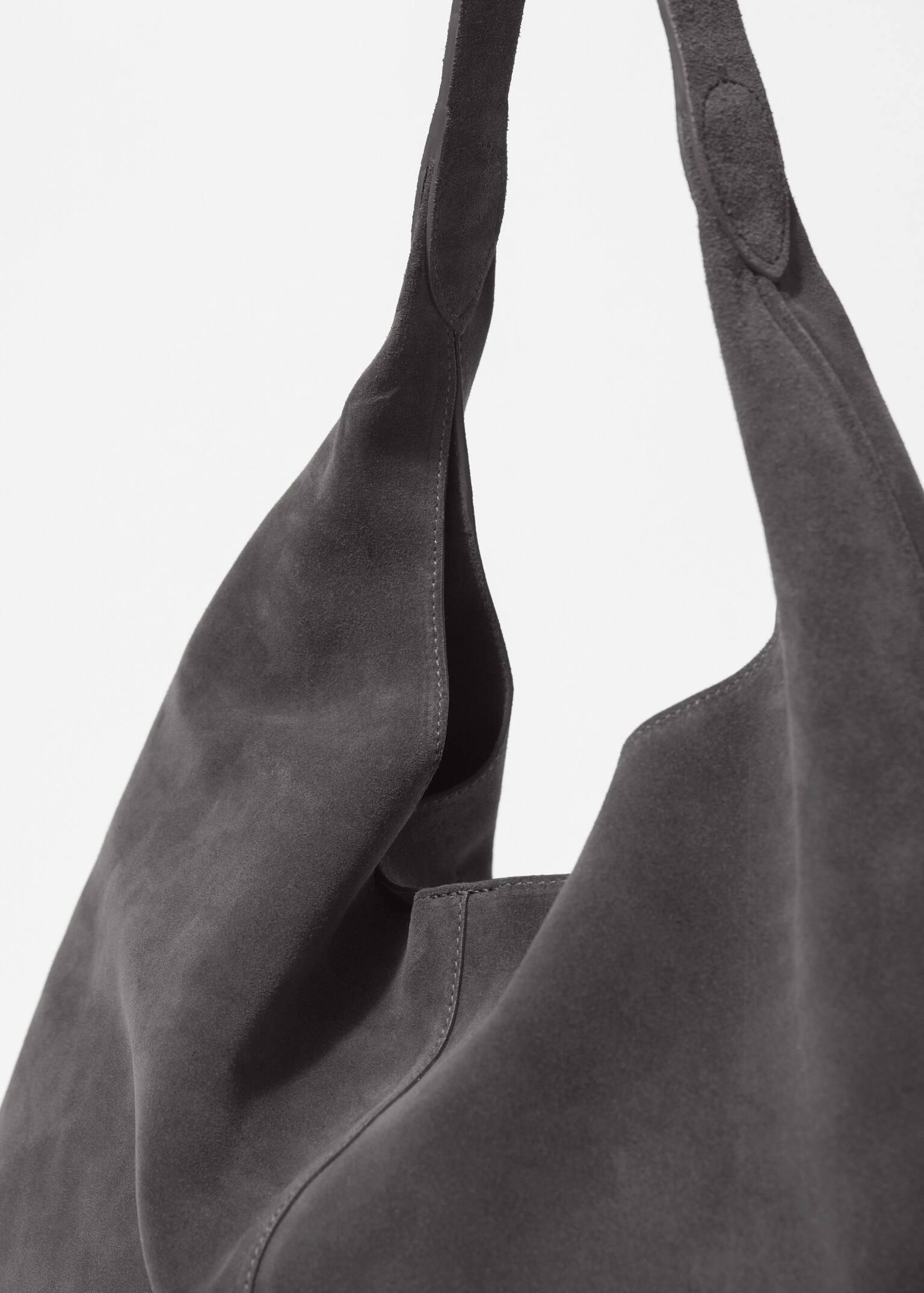 Geantă Tote Mare din Velur - Dark grey/Maro/Roșu închis/Rugină/Suede Burgund/Verde/Albastru deschis - 4
