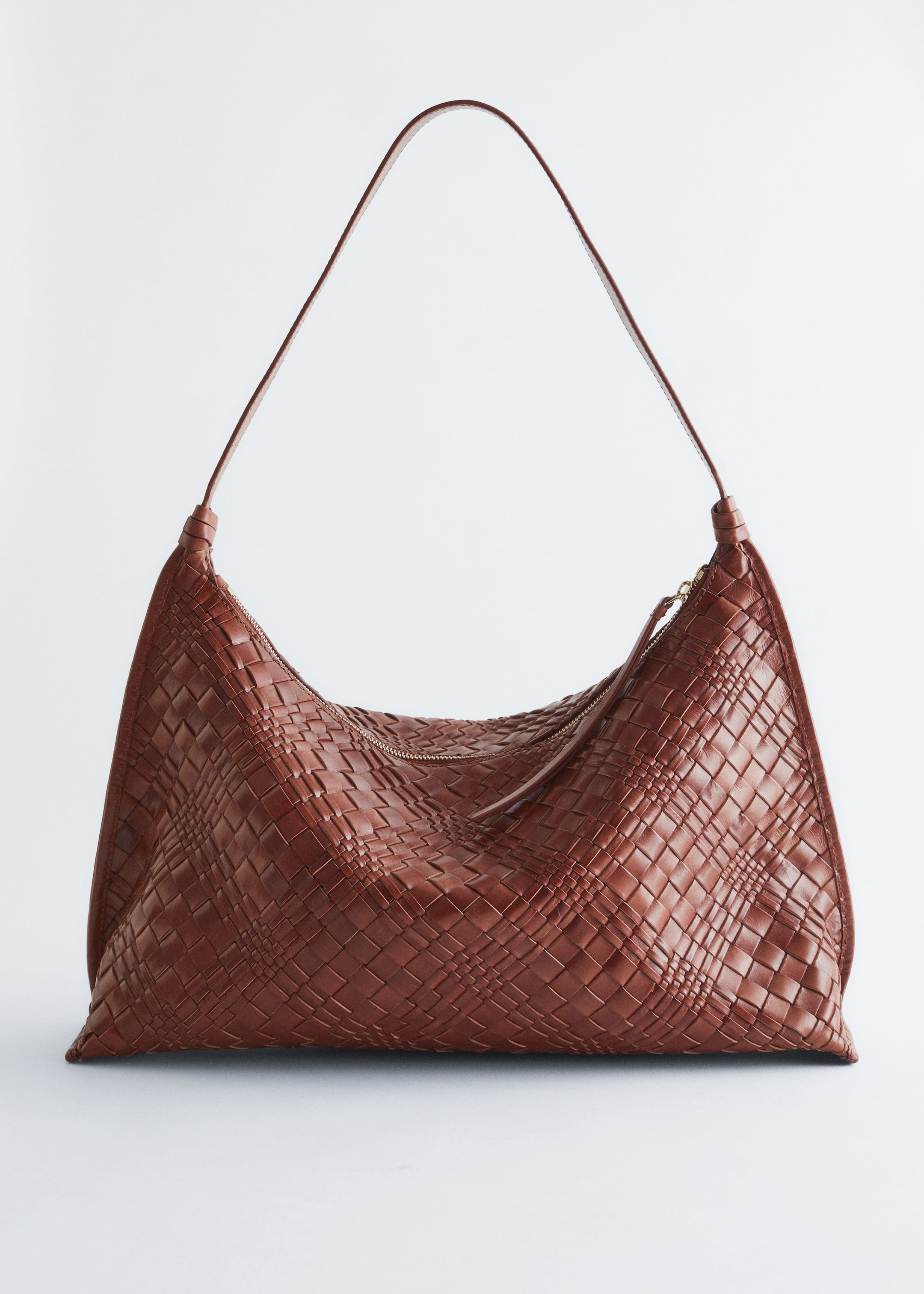 Vis større bilde: Shoppingveske i sammenvevd skinn - Rust - DAME | H&M NO 1