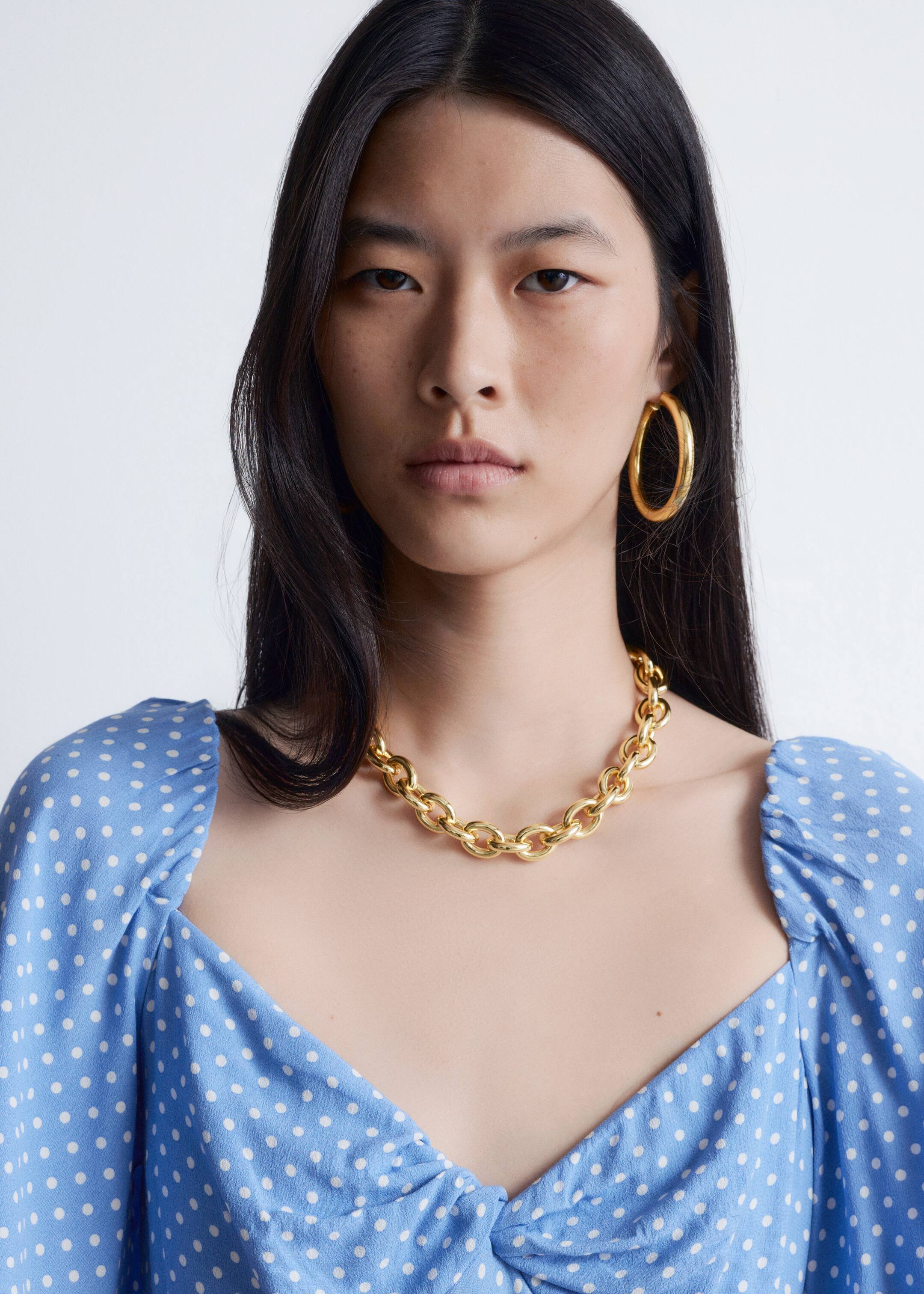 Visualizza immagine più grande: Abito midi con maniche svolazzanti - Azzurro a pois - DONNA | H&M IT 4