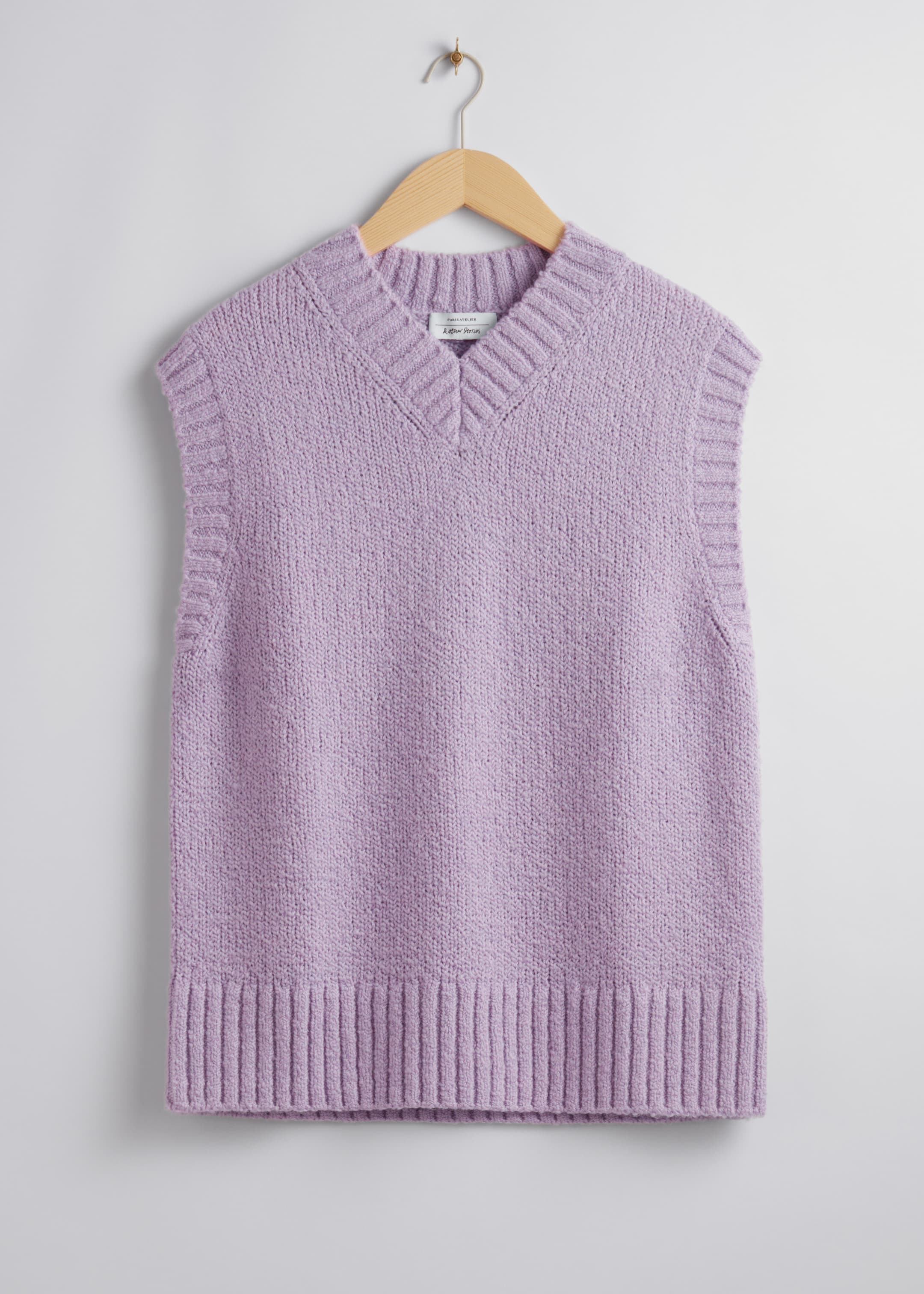 View larger image: Wool Knit Vest - Lilac - Ladies | H&M GB 1