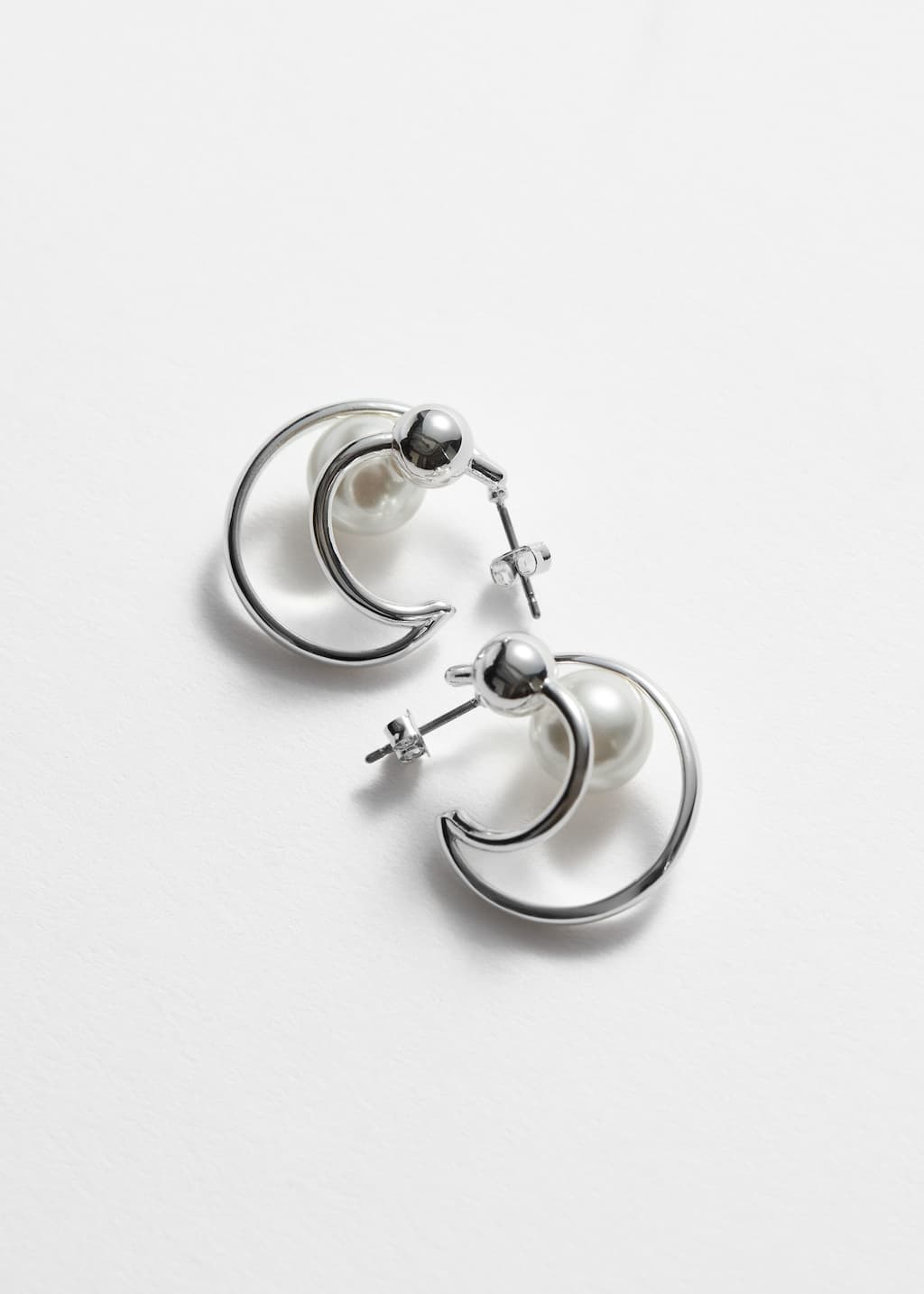 Double Hoop Earrings - Silver - Still Life