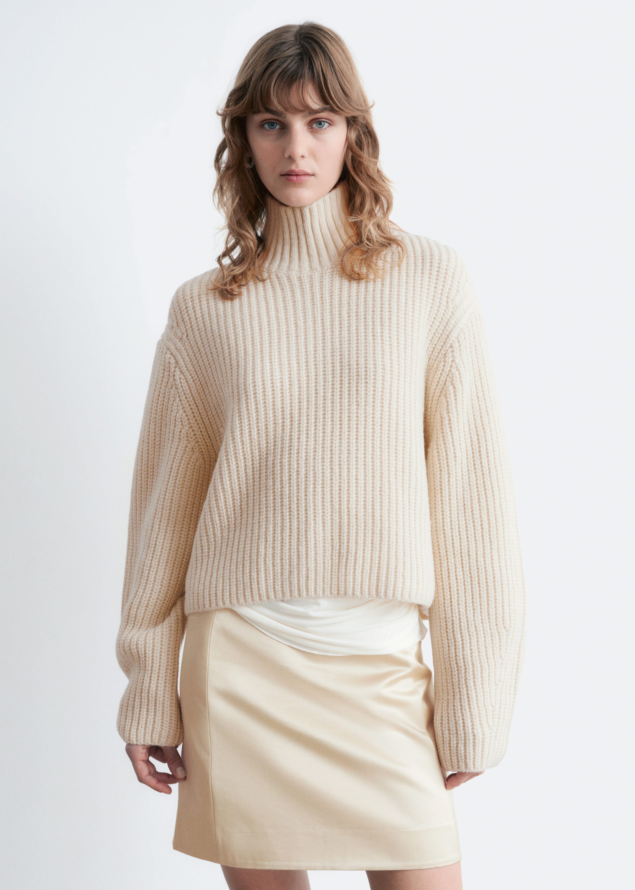 Agrandir l'image: Pull court à col roulé - Blanc - FEMME | H&M CH 1
