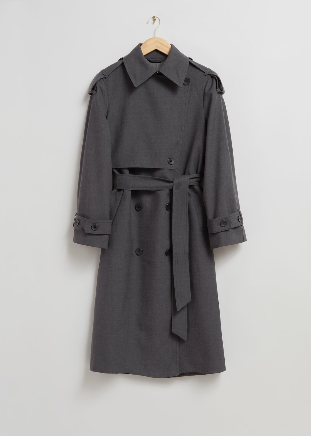 Belted Trench Coat - Grey - Still Life