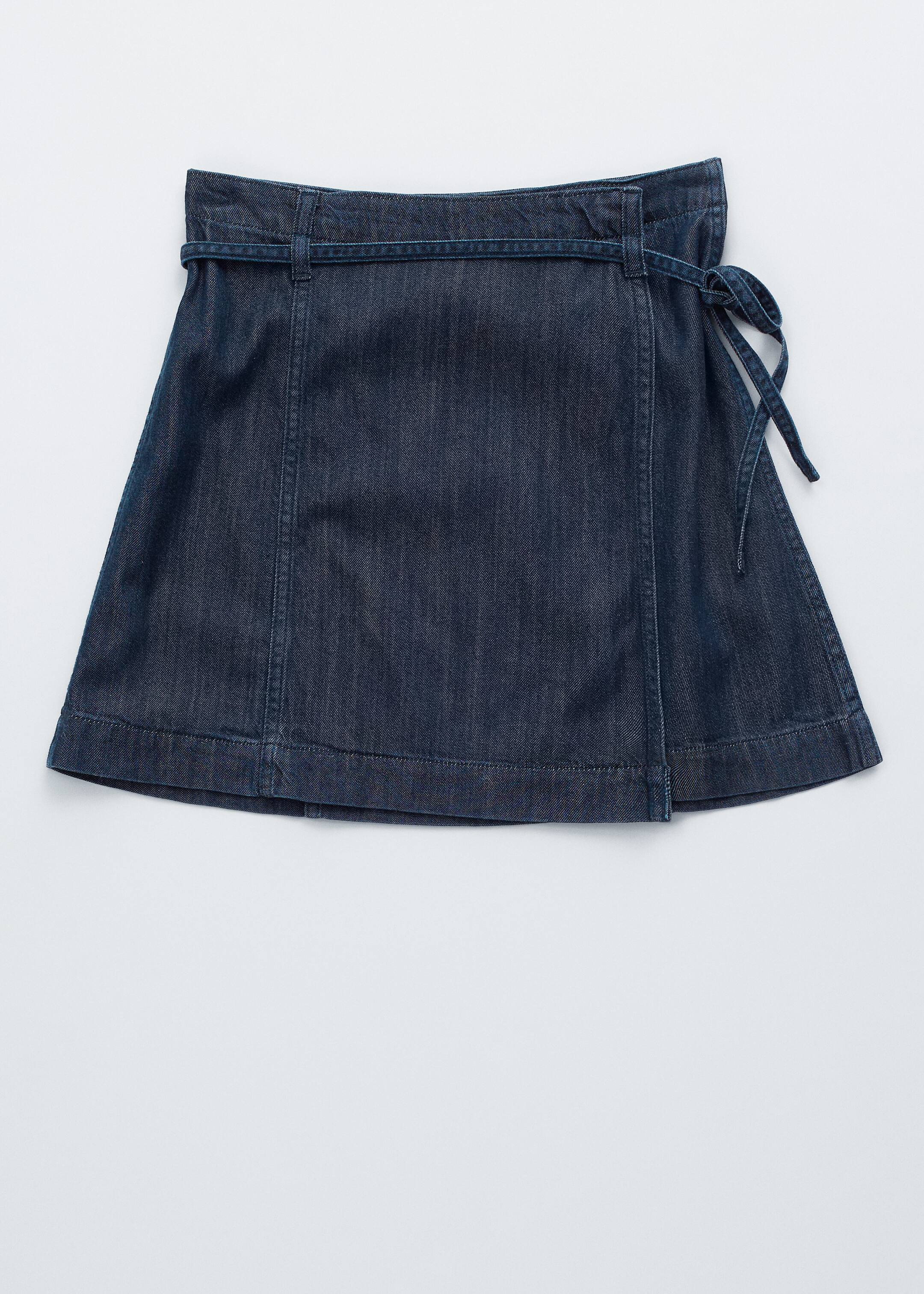 Zobacz większy obraz: Tie-Detail Denim Mini Skirt - Ciemnoniebieski - ONA | H&M PL 6