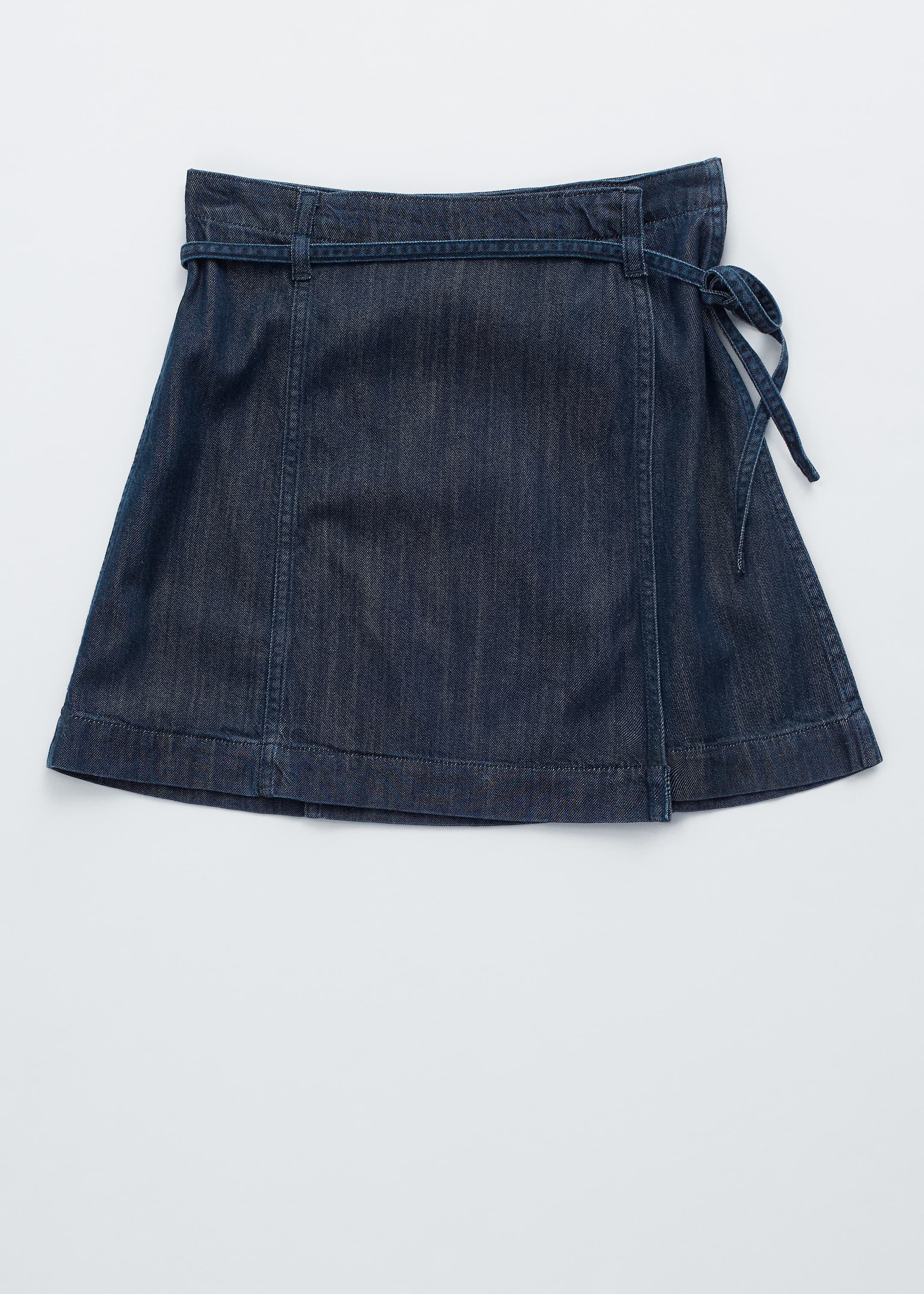 Grotere afbeelding bekijken: Tie-Detail Denim Mini Skirt - Donkerblauw - DAMES | H&M NL 6