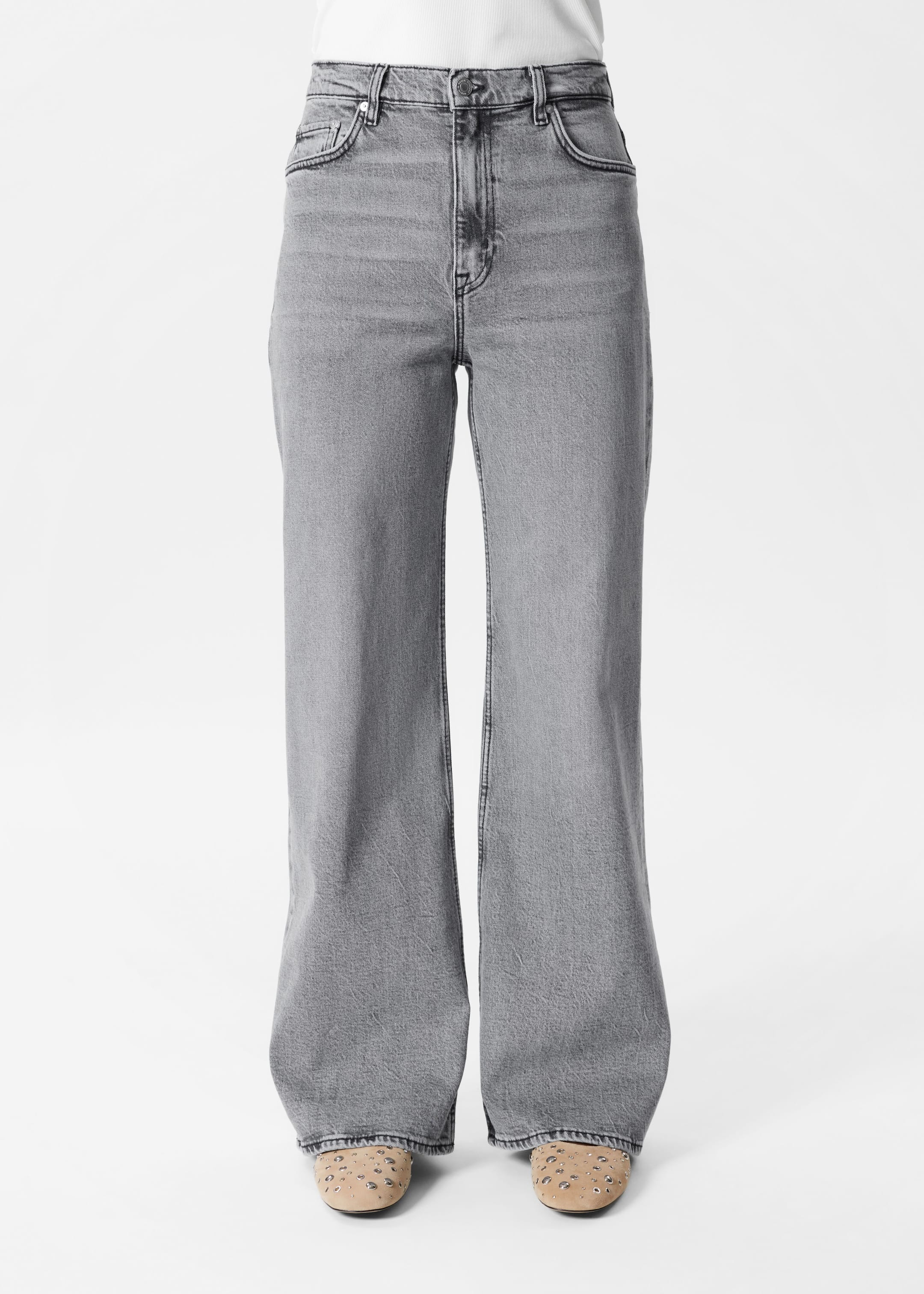 View larger image: Wide-Leg Jeans - Grey - Ladies | H&M GB 3