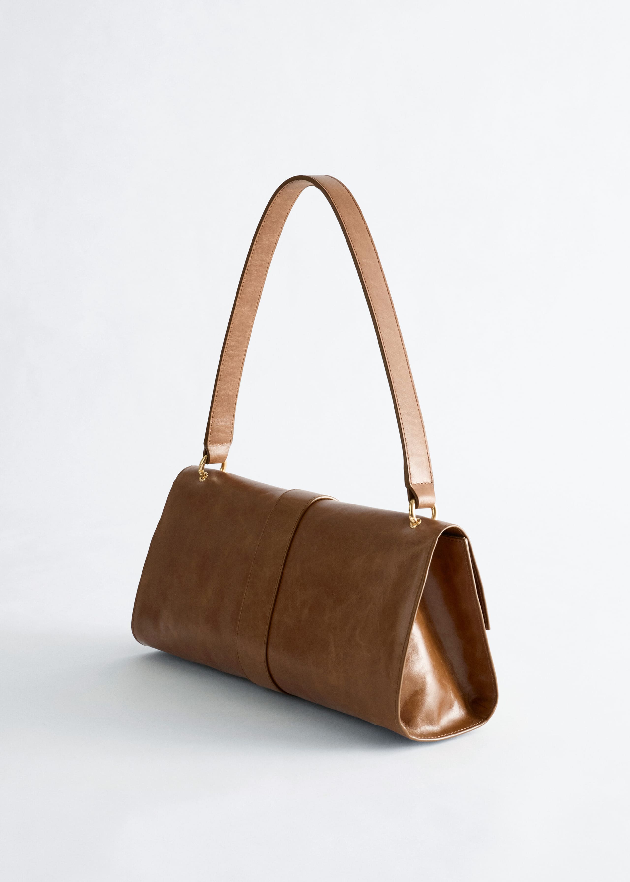 Leather Shoulder Bag - Brown - Still Life