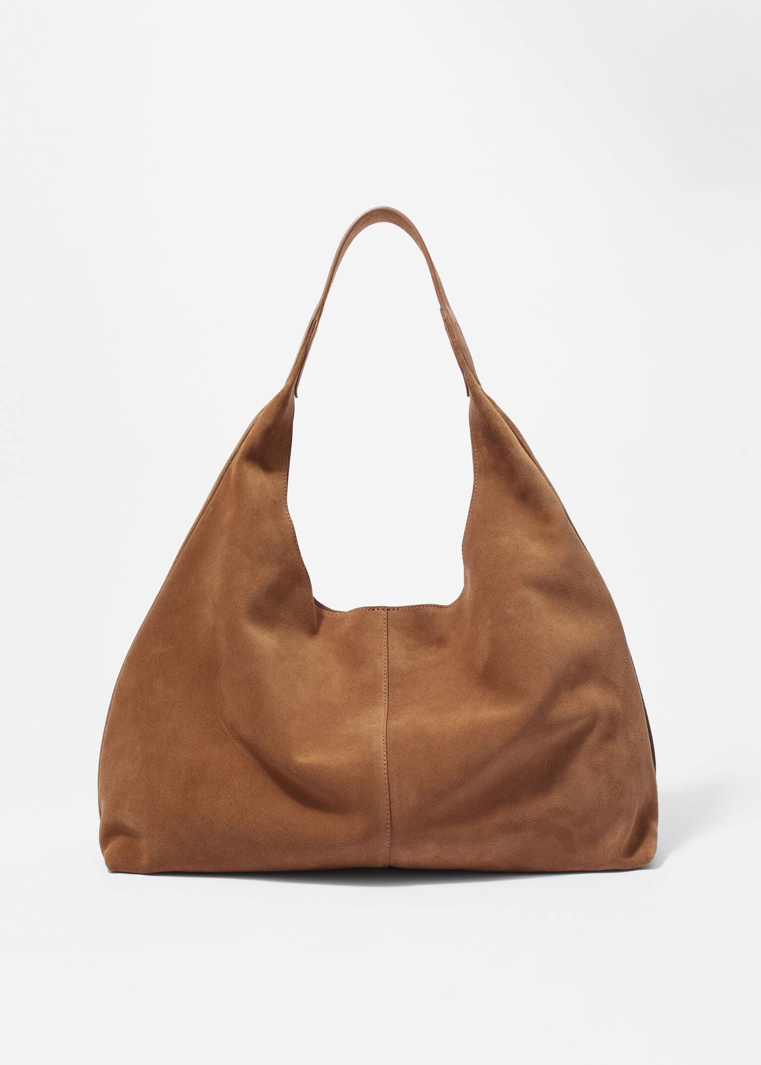 Large Suede Tote Bag - Cognac/Tmavě šedá/Hnědá/rezavá/Tmavě červená/Bordó semiš/Green/Světle modrá