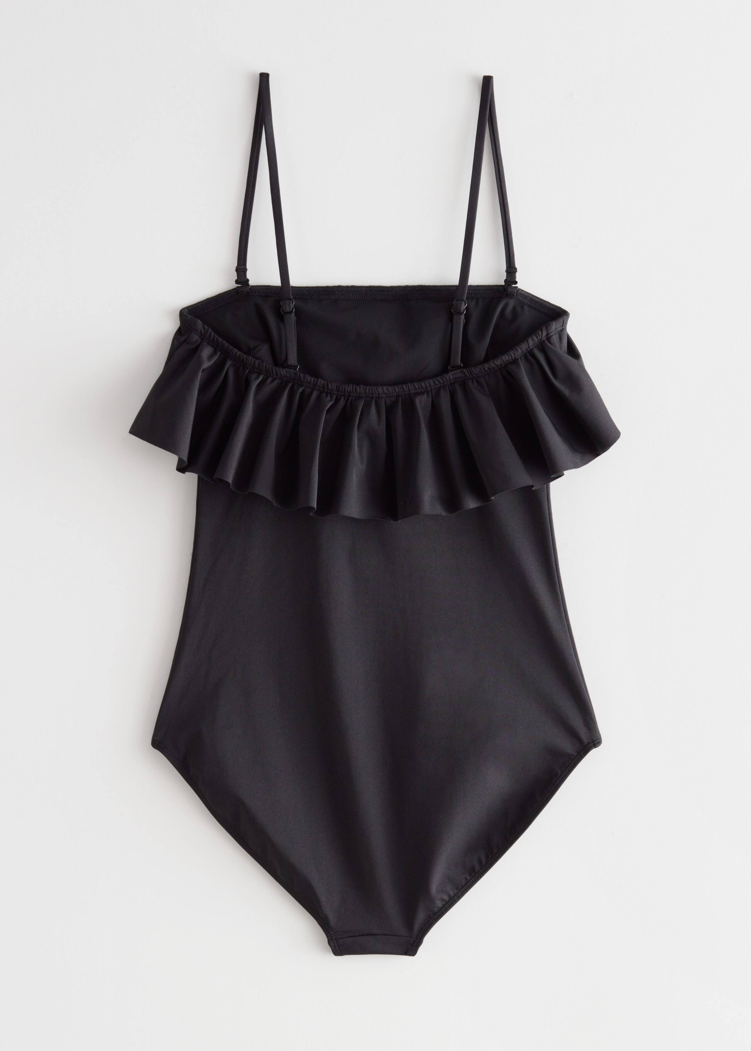Ruffled Swimsuit - Black - Bodegón
