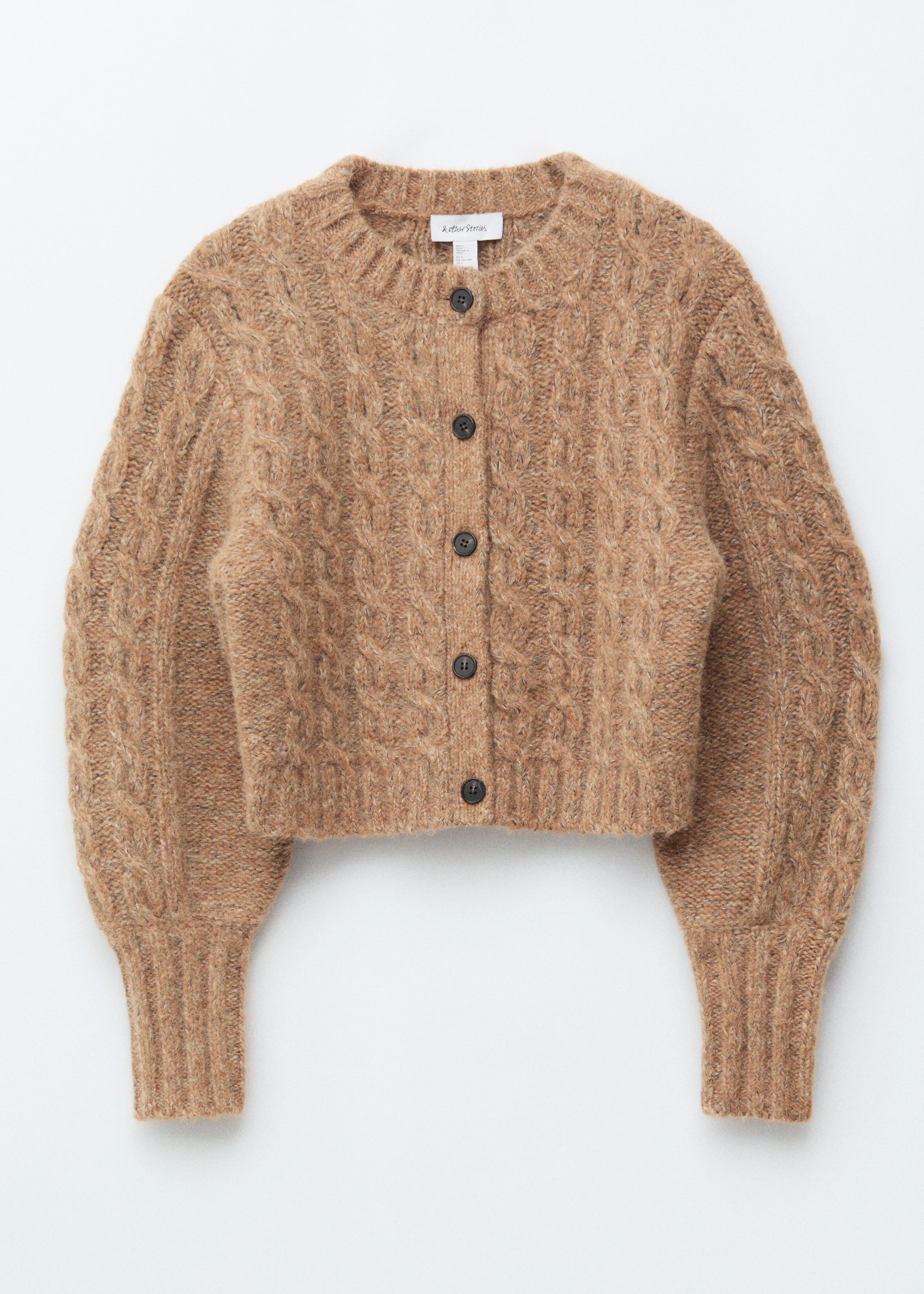 Image of Strickjacke mit Zopfmuster aus Alpaka-Mix