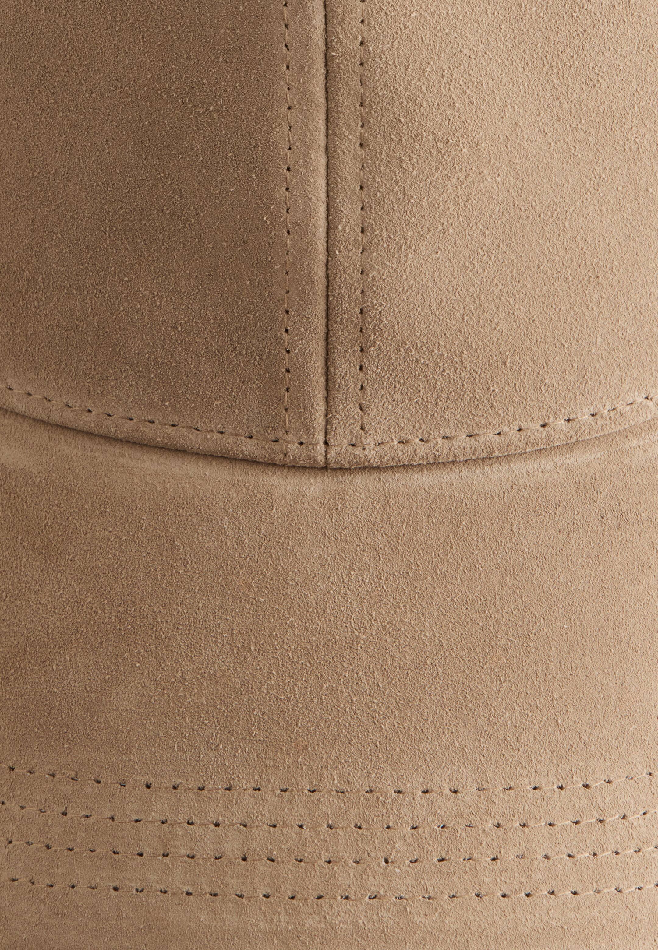 Größeres Bild anzeigen: Basecap aus Veloursleder - Dunkelbeige - Ladies | H&M AT 5