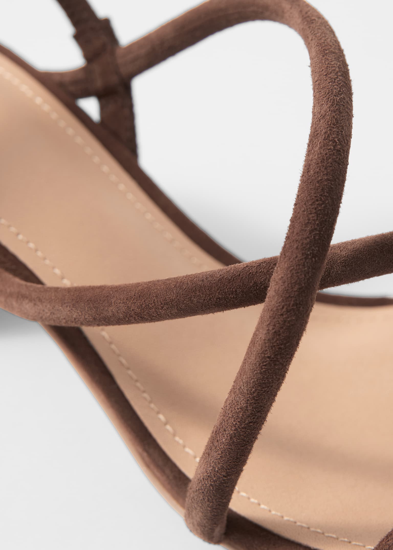 Strappy Block Heel Sandals - Brown/Burgundy - 5