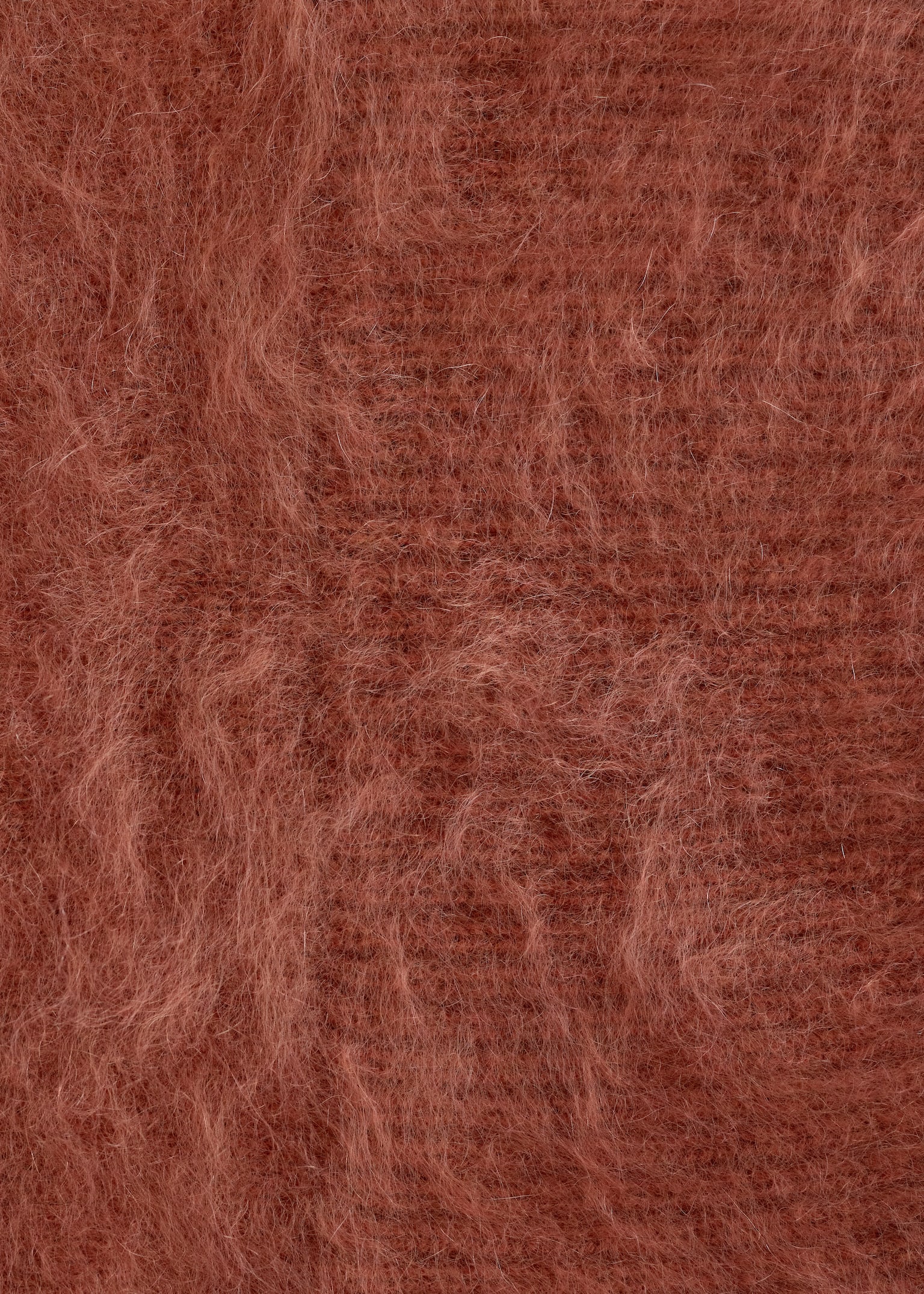 Brushed Cashmere Balaclava - Brown/Cream - 3