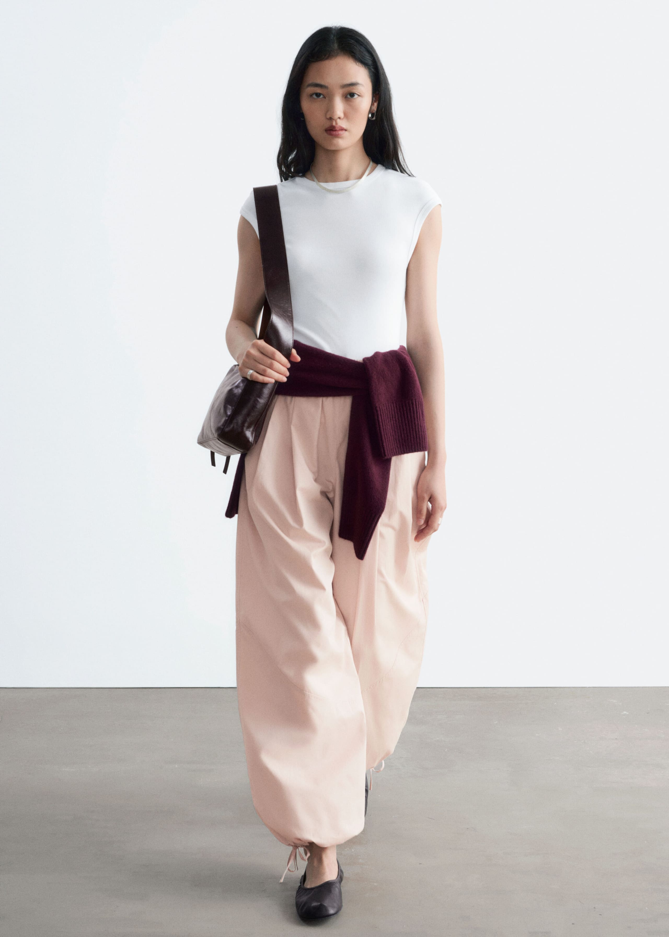 Katoenen ballonbroek - Oudroze - Lookbook