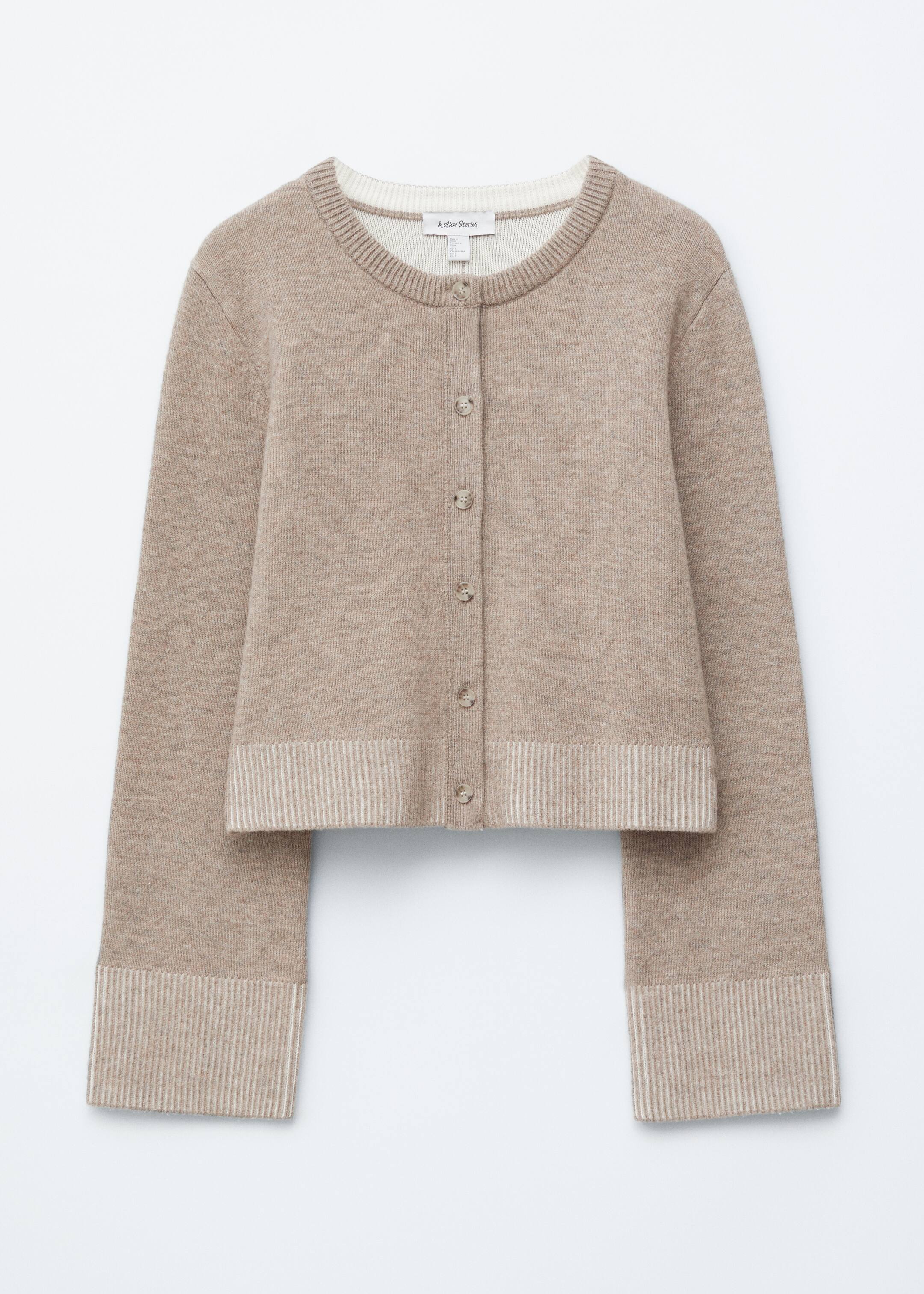 View larger image: Cropped Boxy Cardigan - Mole - Ladies | H&M GB 6