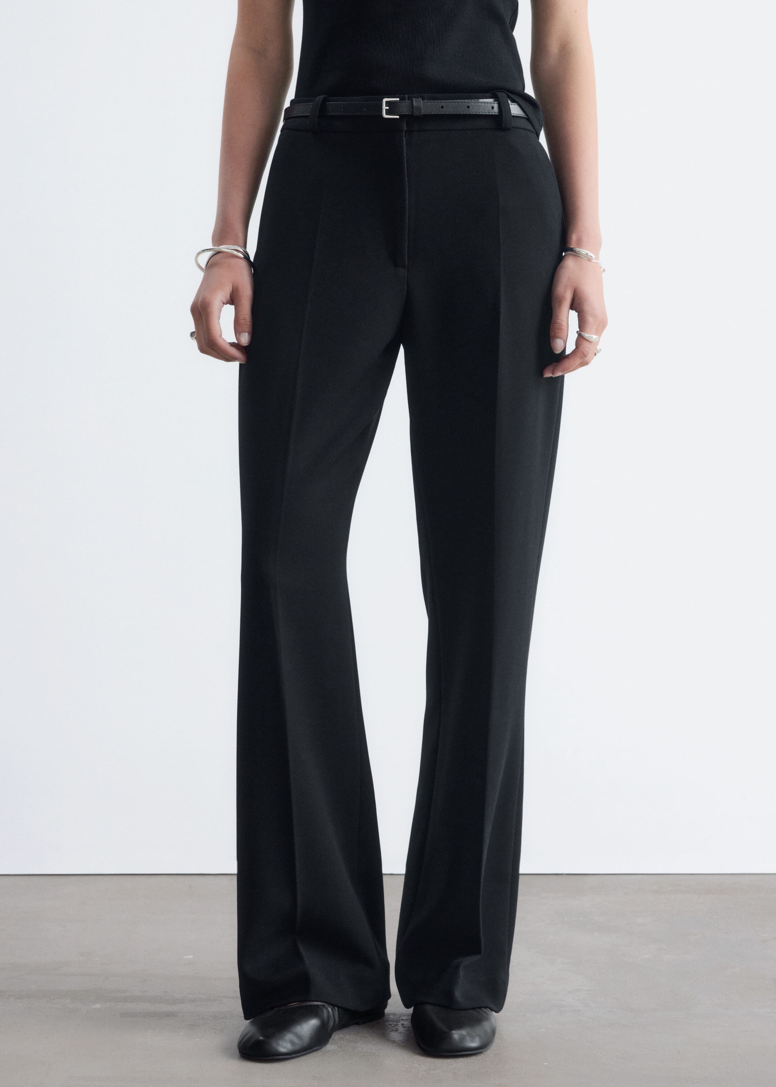 Tailored Press Crease Trousers - Dark Brown - Lookbook