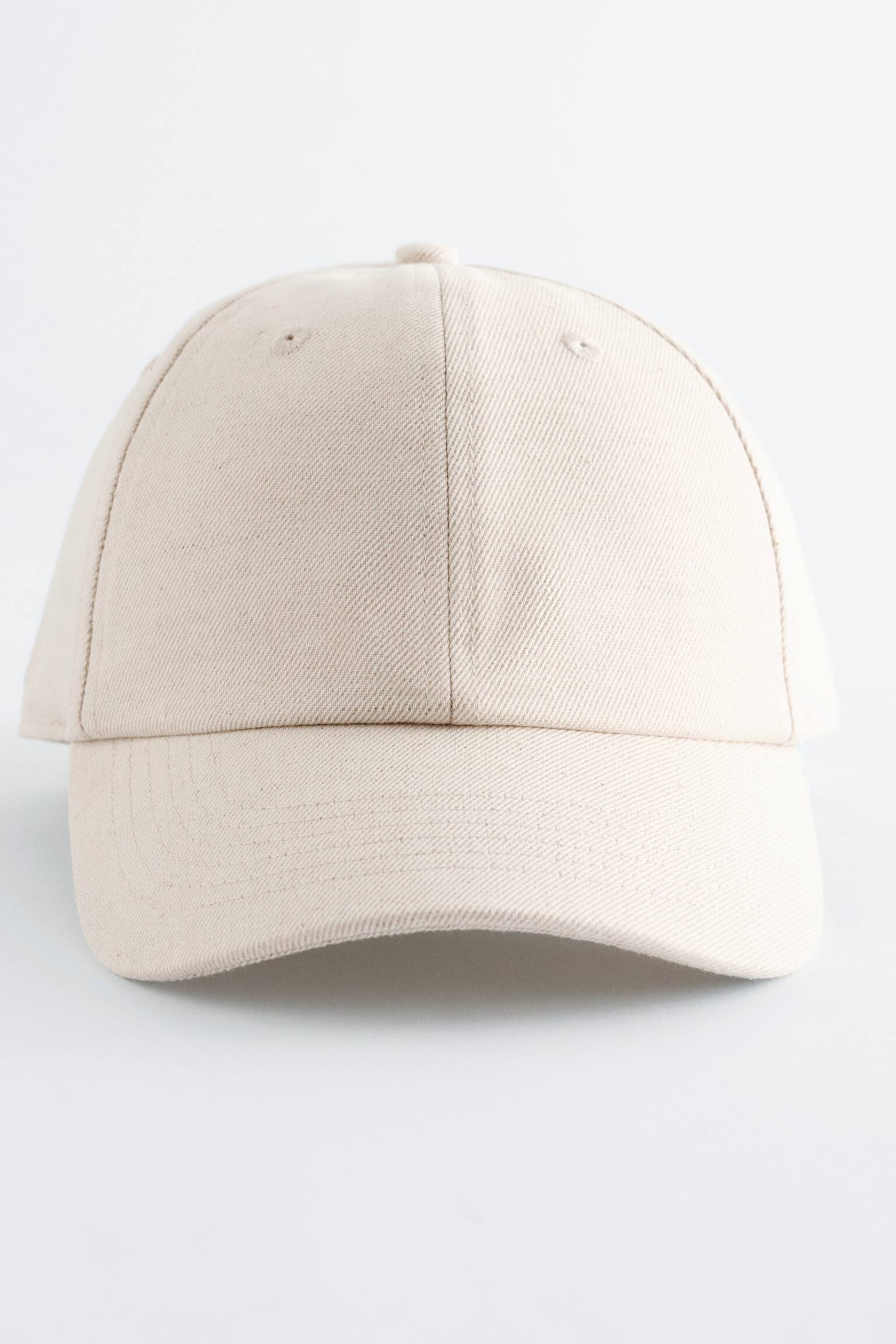 Bavlna-ľanová Šiltovka-Ecru - 5