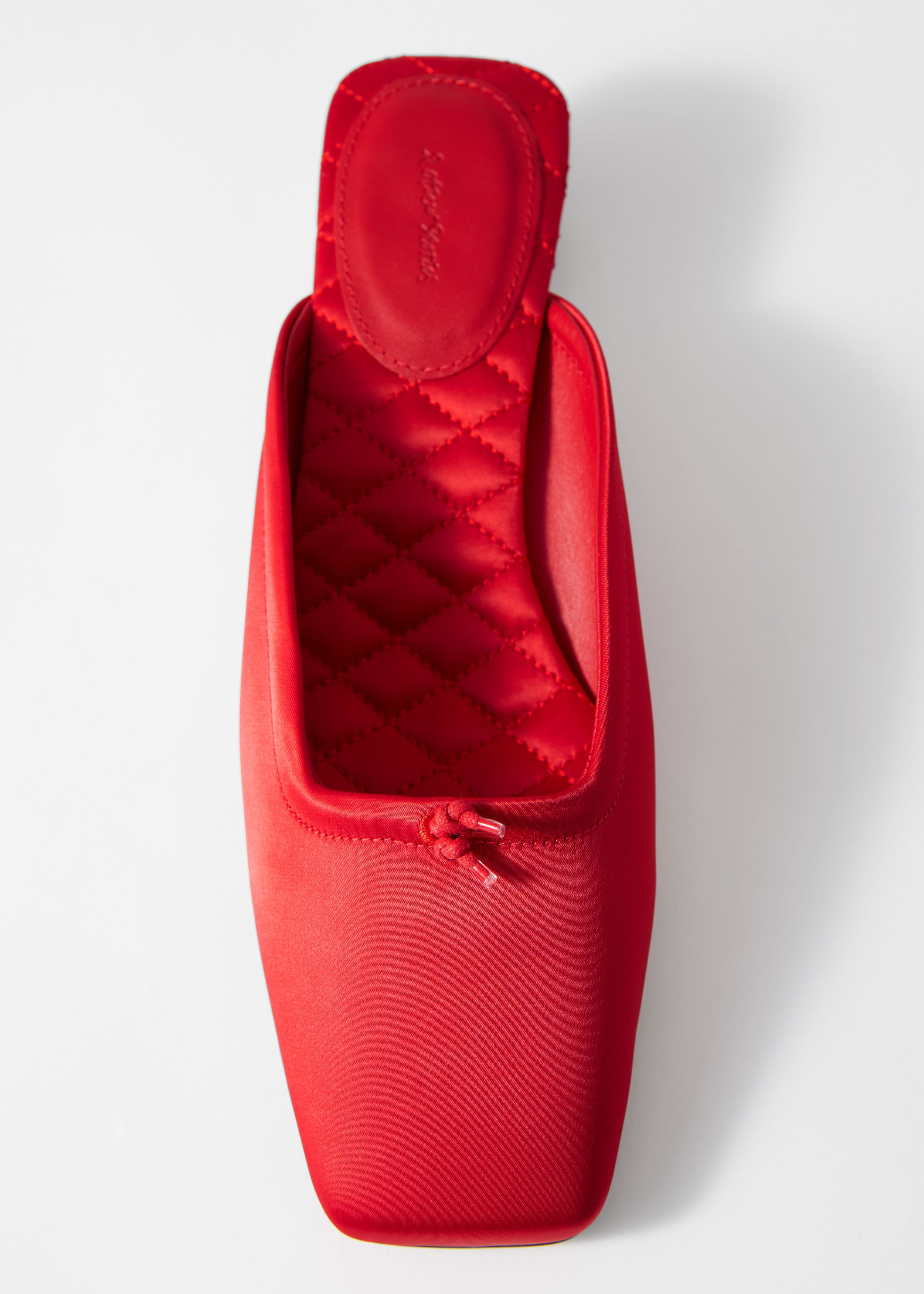Square-Toe Satin Mules - Ruby Red - Shoes - & Other Stories US