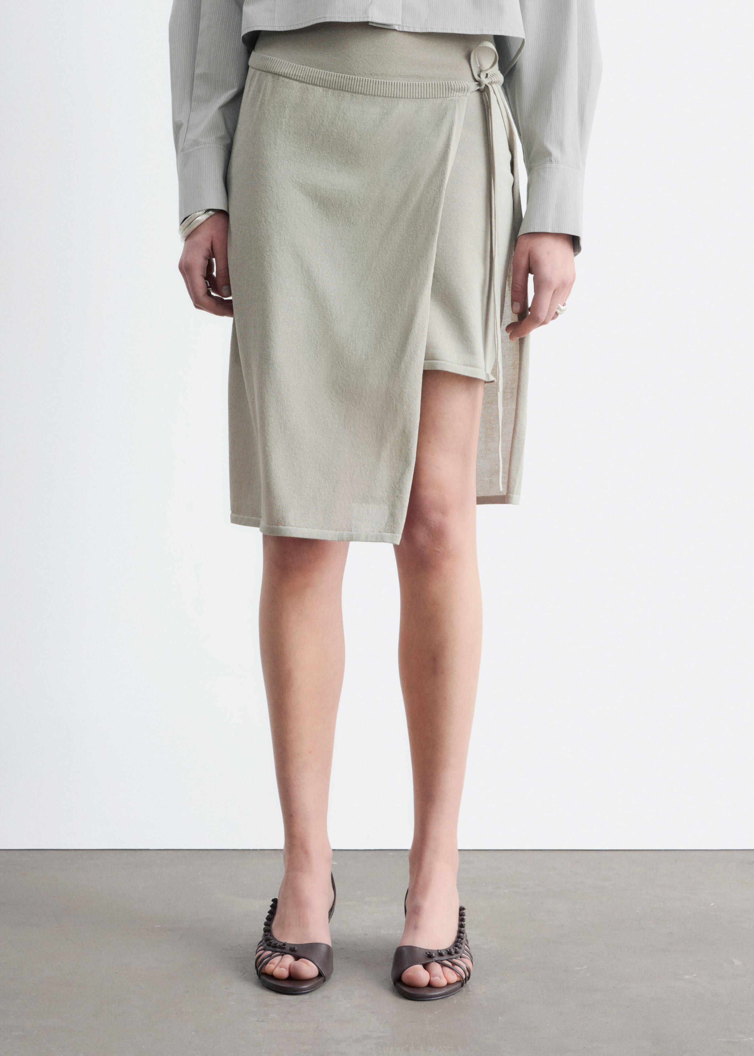 Image of Gonna midi a portafoglio