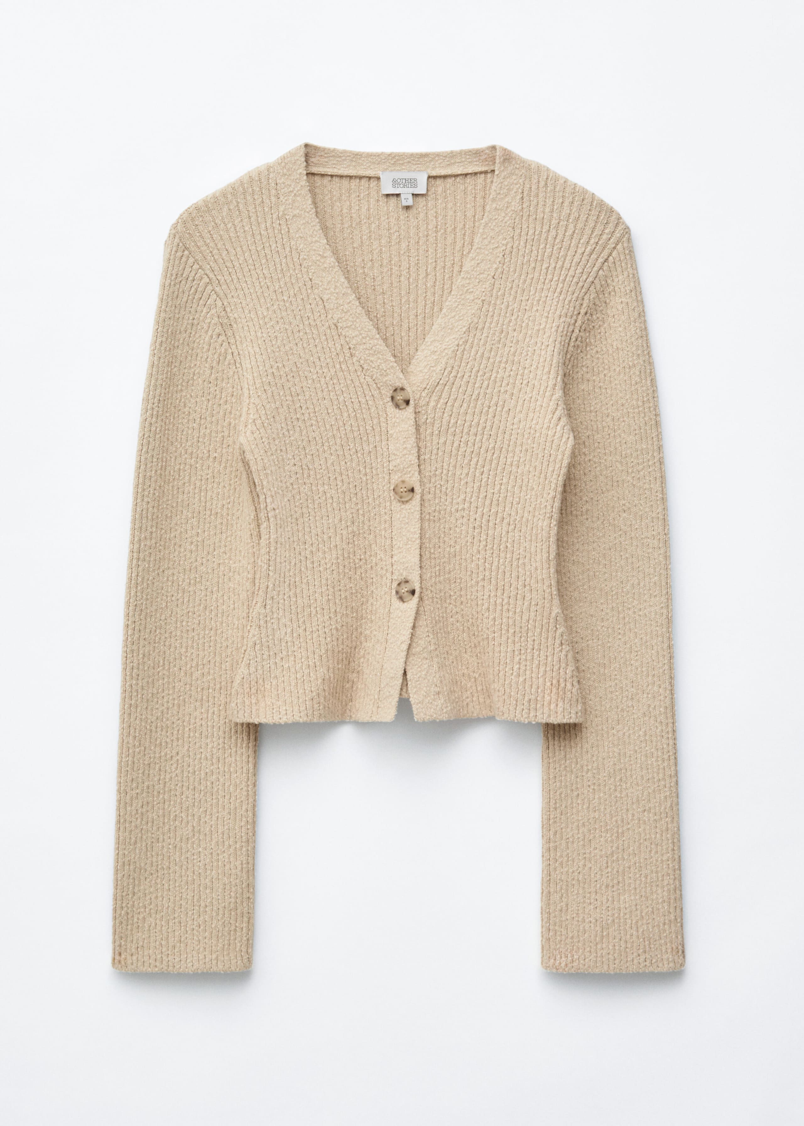 Image of Ribbed Cotton Cardigan