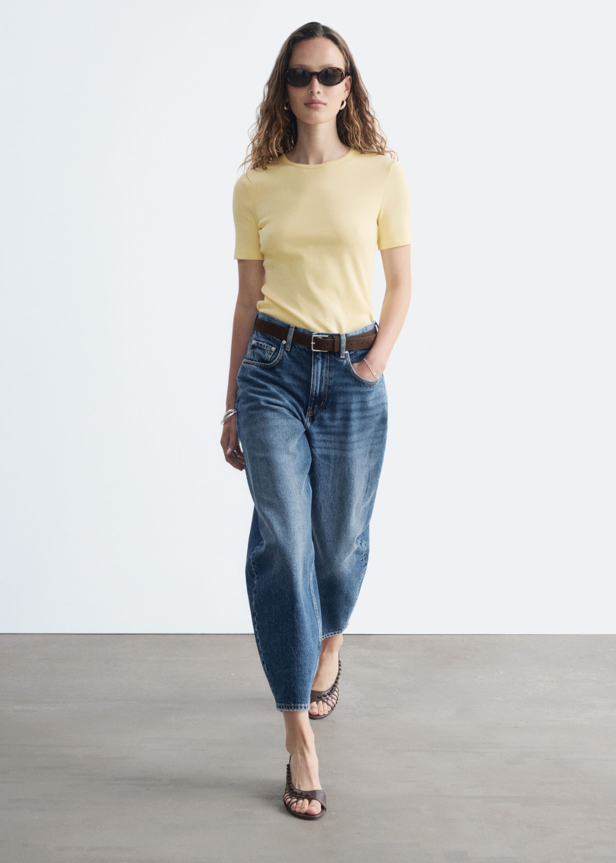 Ribbed T-shirt - Light Yellow - Still Life