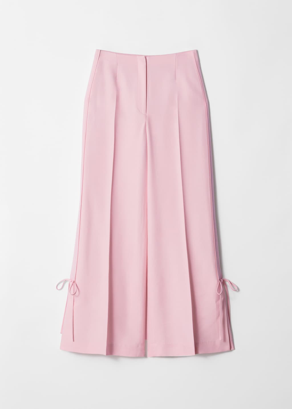 Image of Bow-Detailed Press-Crease Trousers