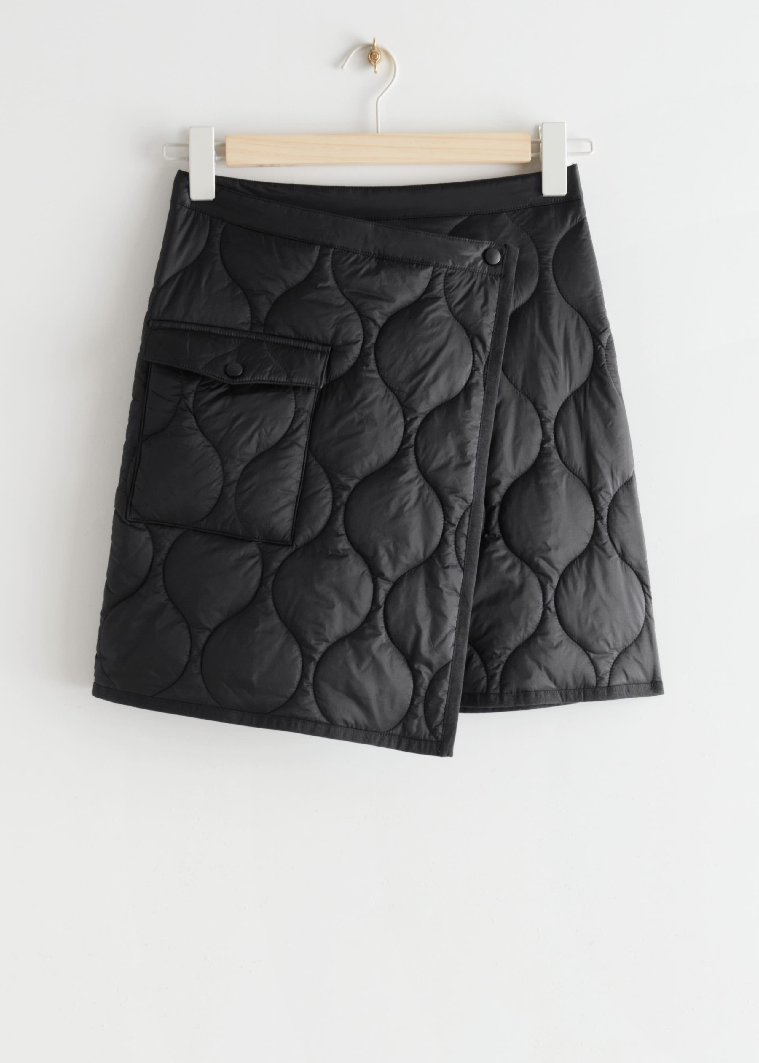 Quilted Mini Skirt - Black - Still Life