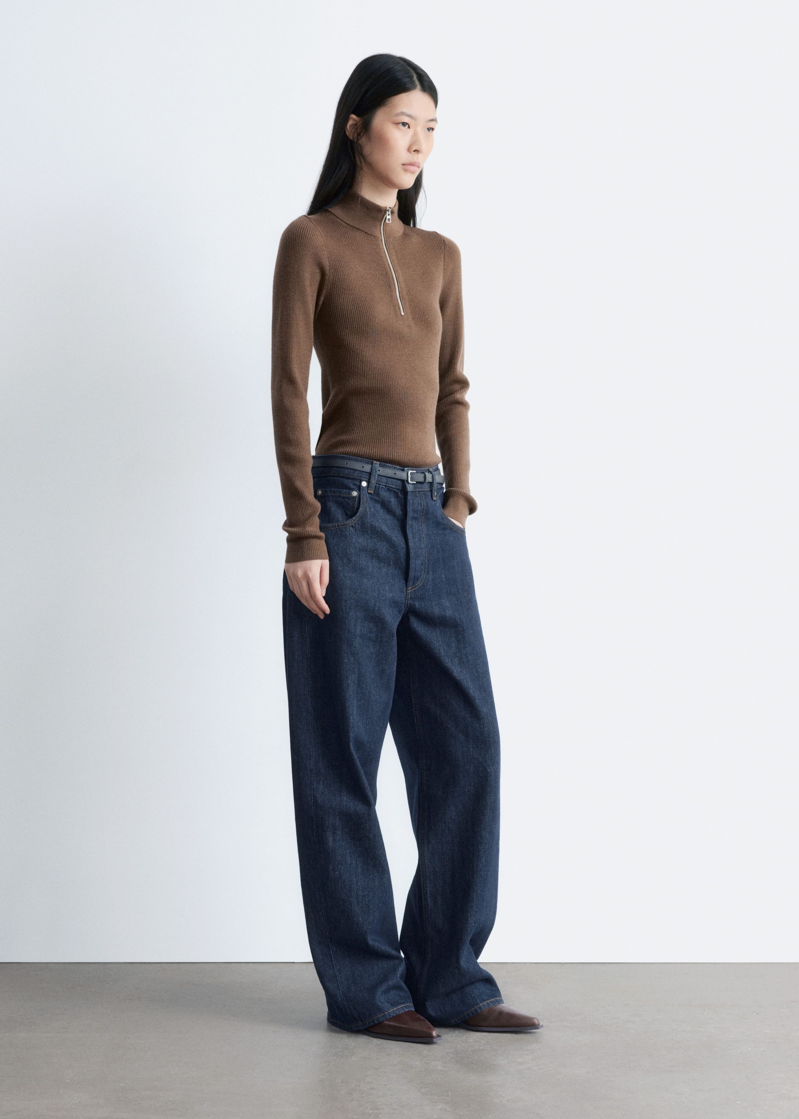 Image of Barrel-Leg Jeans