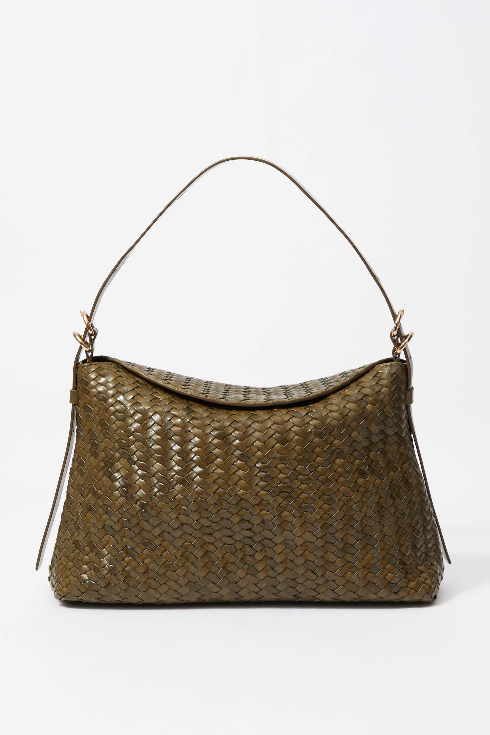 View larger image: Large Braided Shoulder Bag - Khaki green - Ladies | H&M GB 1