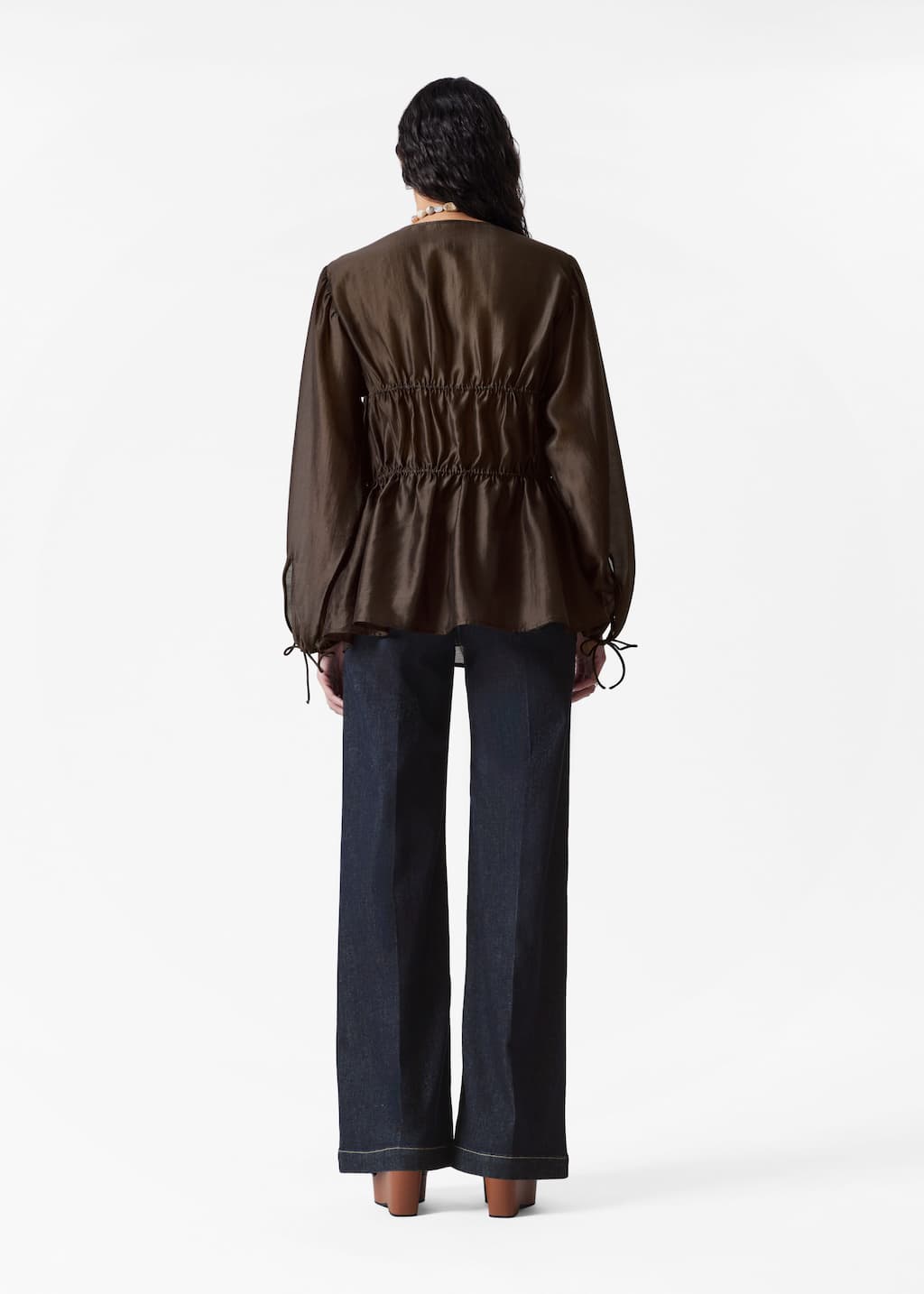 Image of Blusa con ruche e coulisse