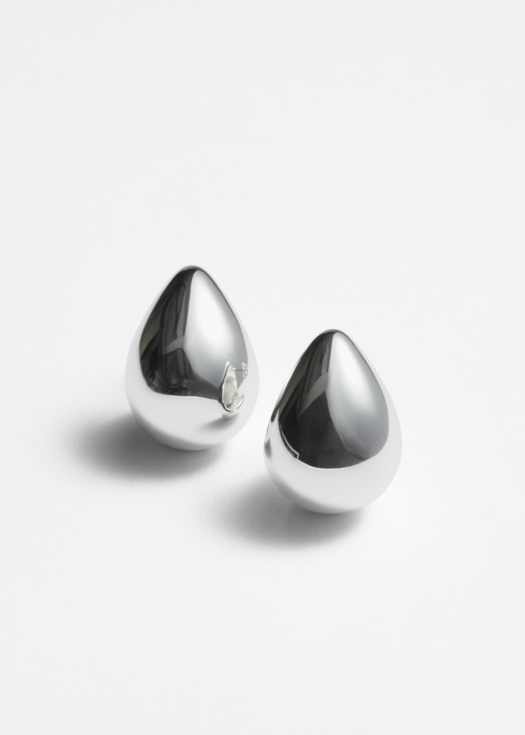 View larger image: Chunky Teardrop Earrings - Silver - Ladies | H&M GB 1