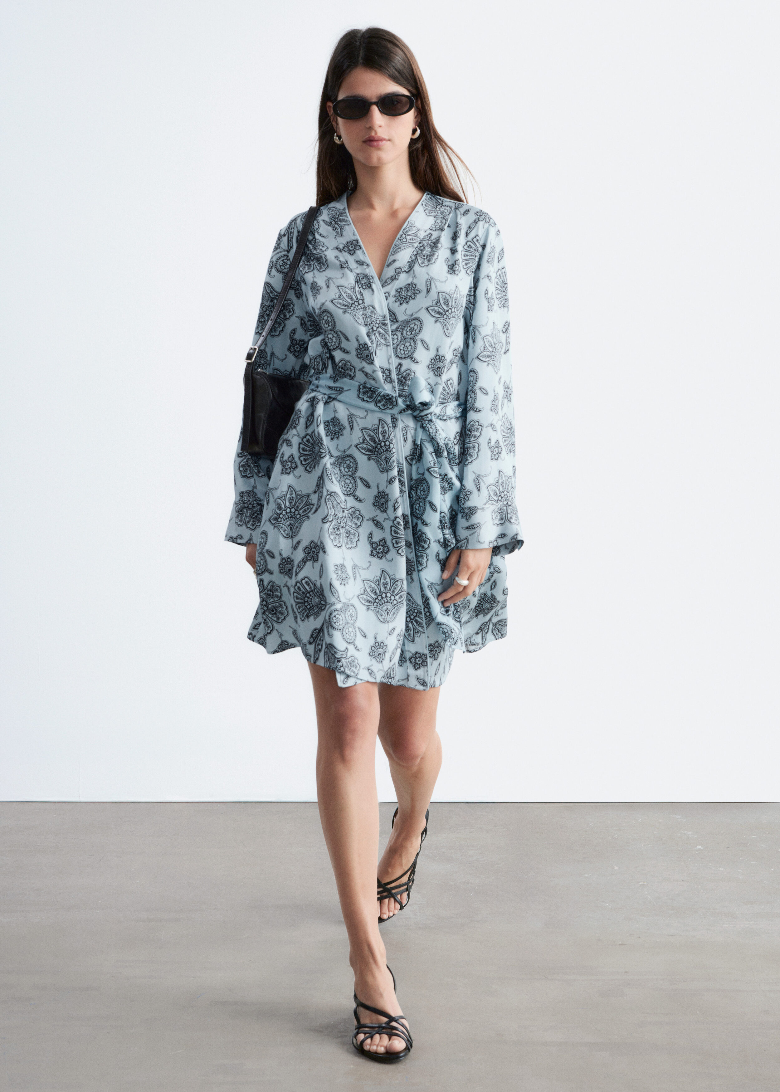 Floral Wrap Mini Dress