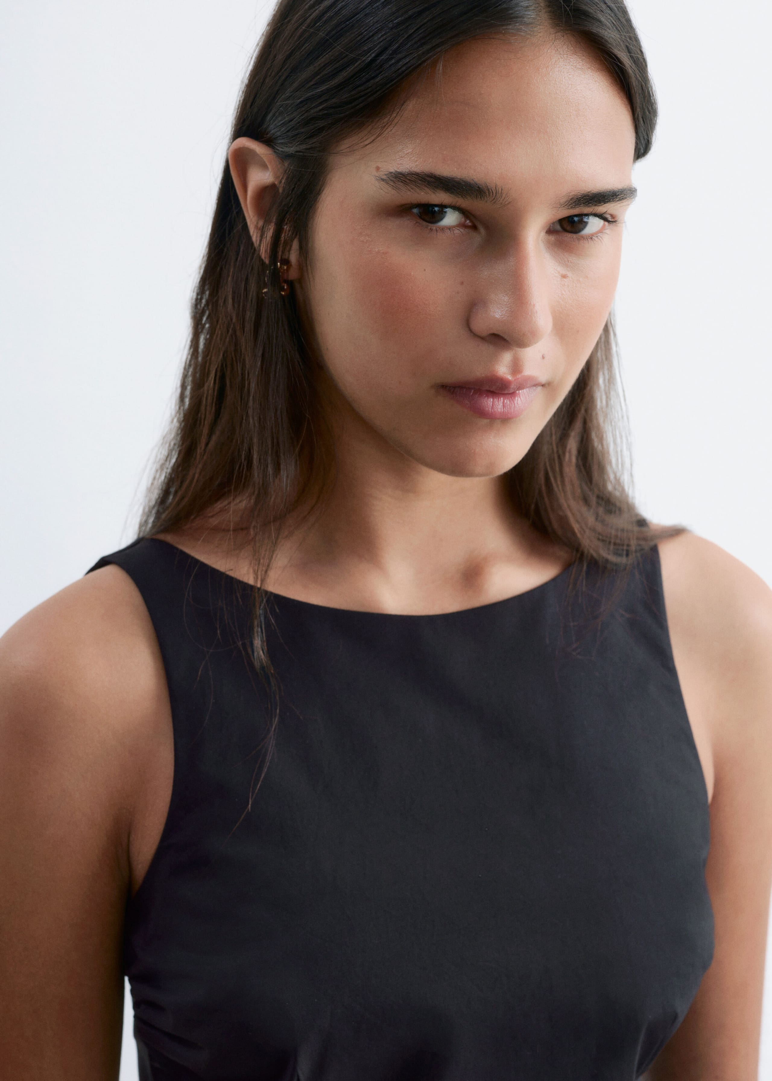 Tie-Back Midi Dress - Black - Still Life