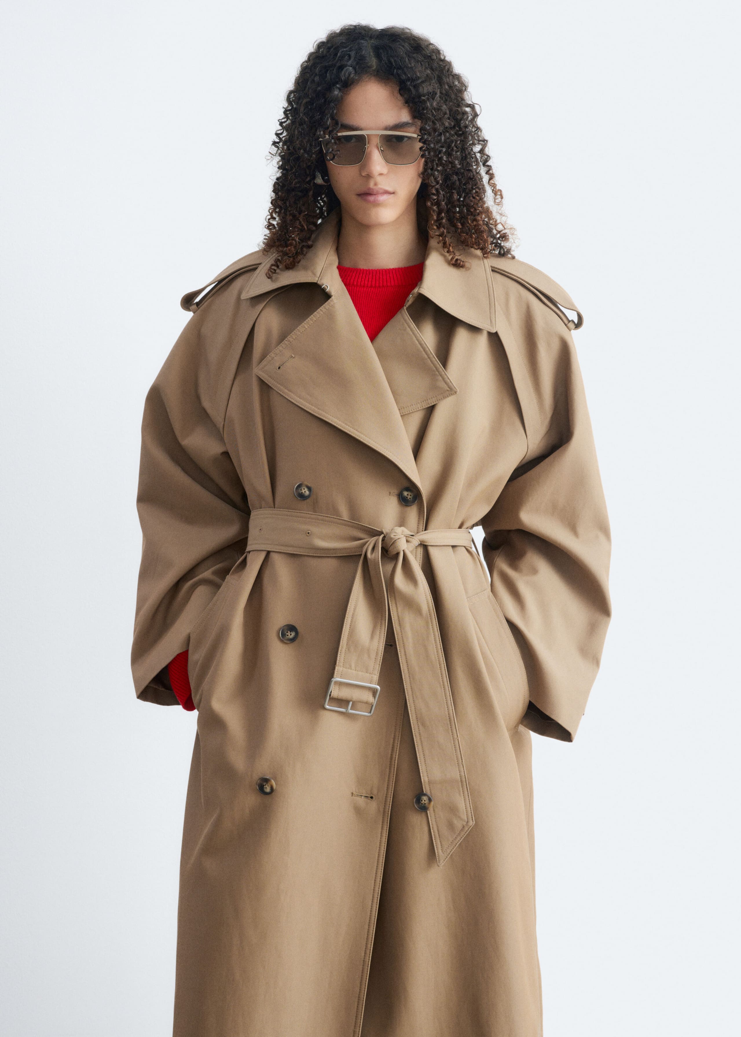 Relaxed Trench Coat - Black - Lookbook