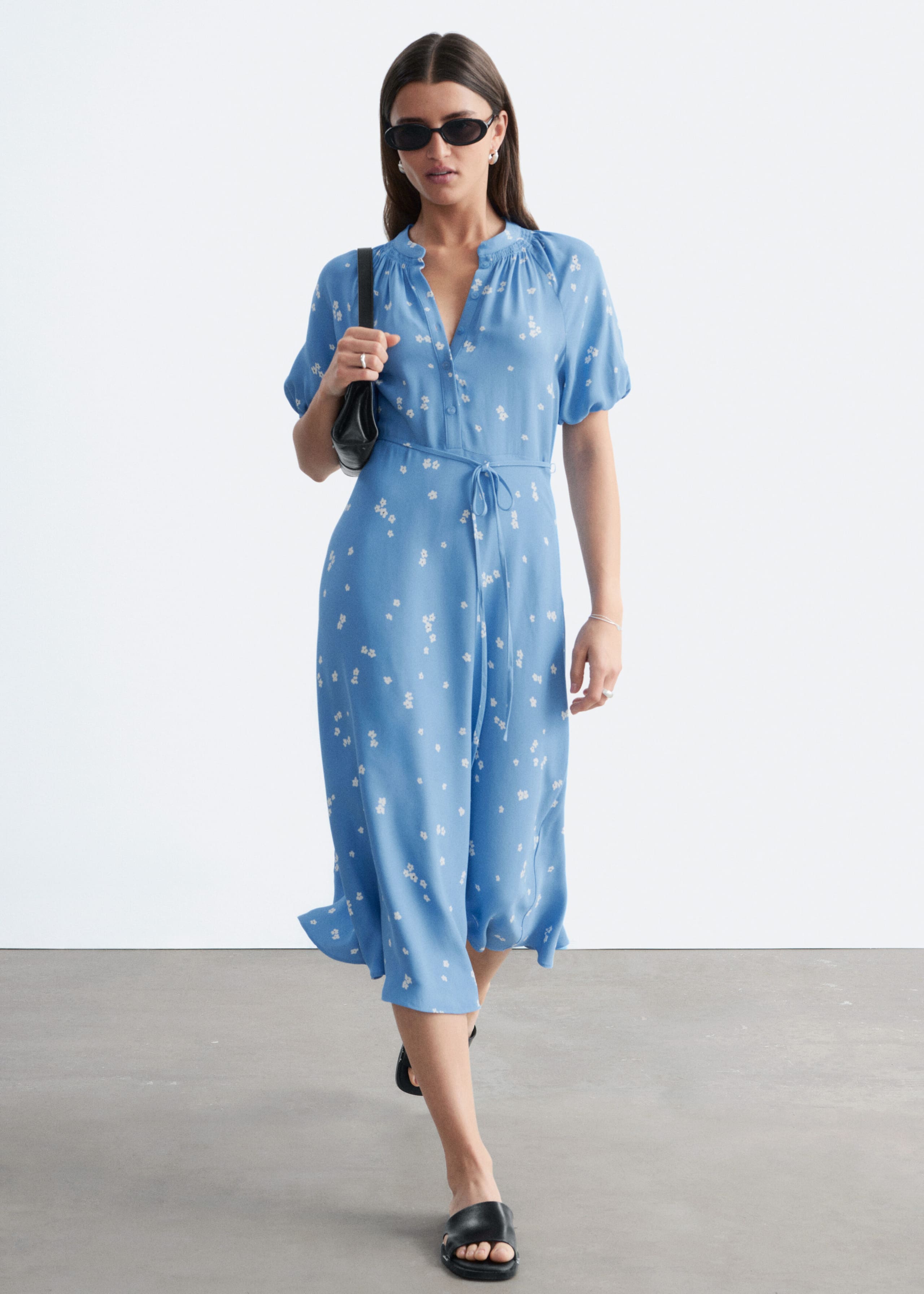 Image of Tie-Waist Midi Dress
