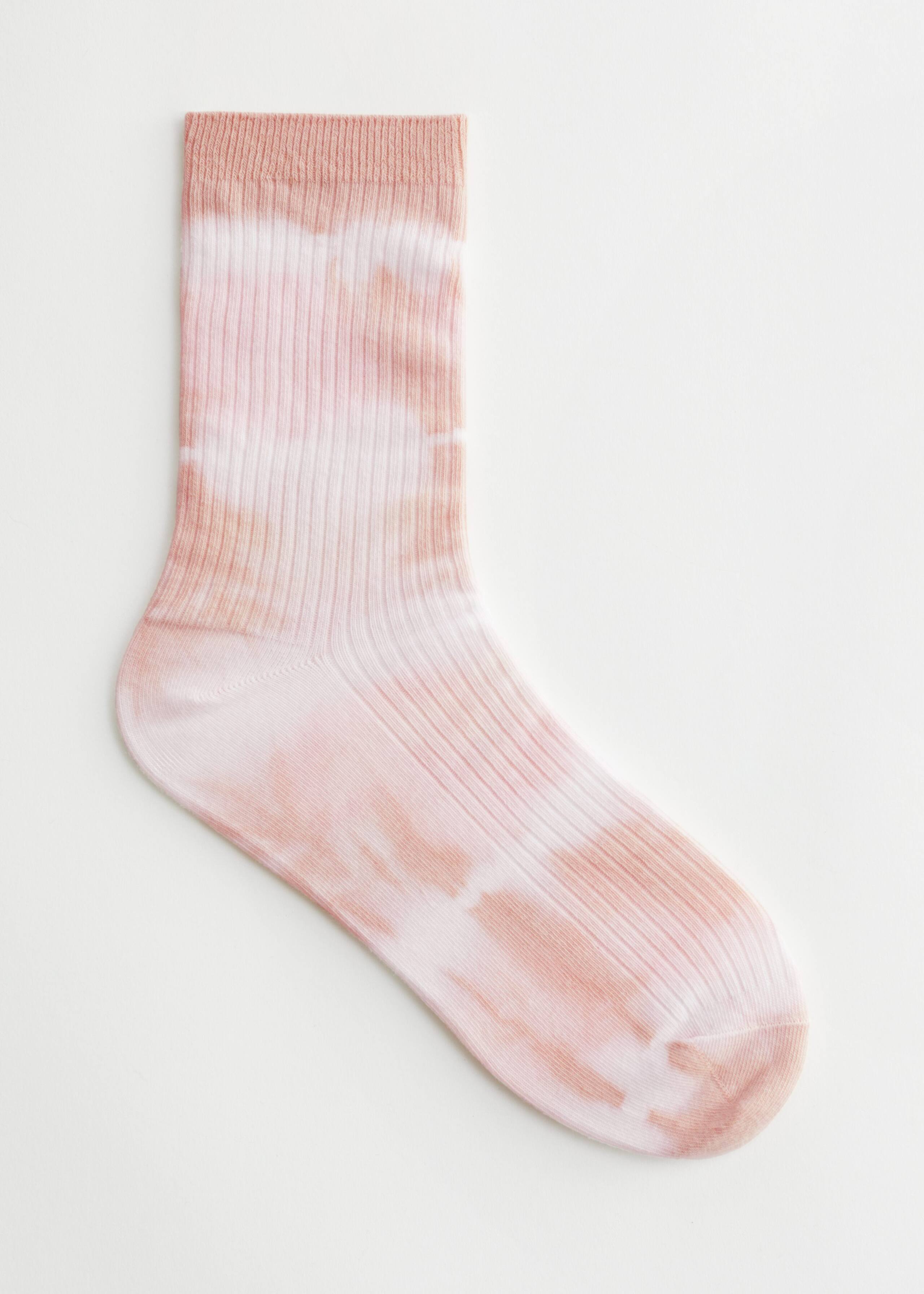 Calcetines de canalé en degradado - Pink Tie-Dye - Bodegón