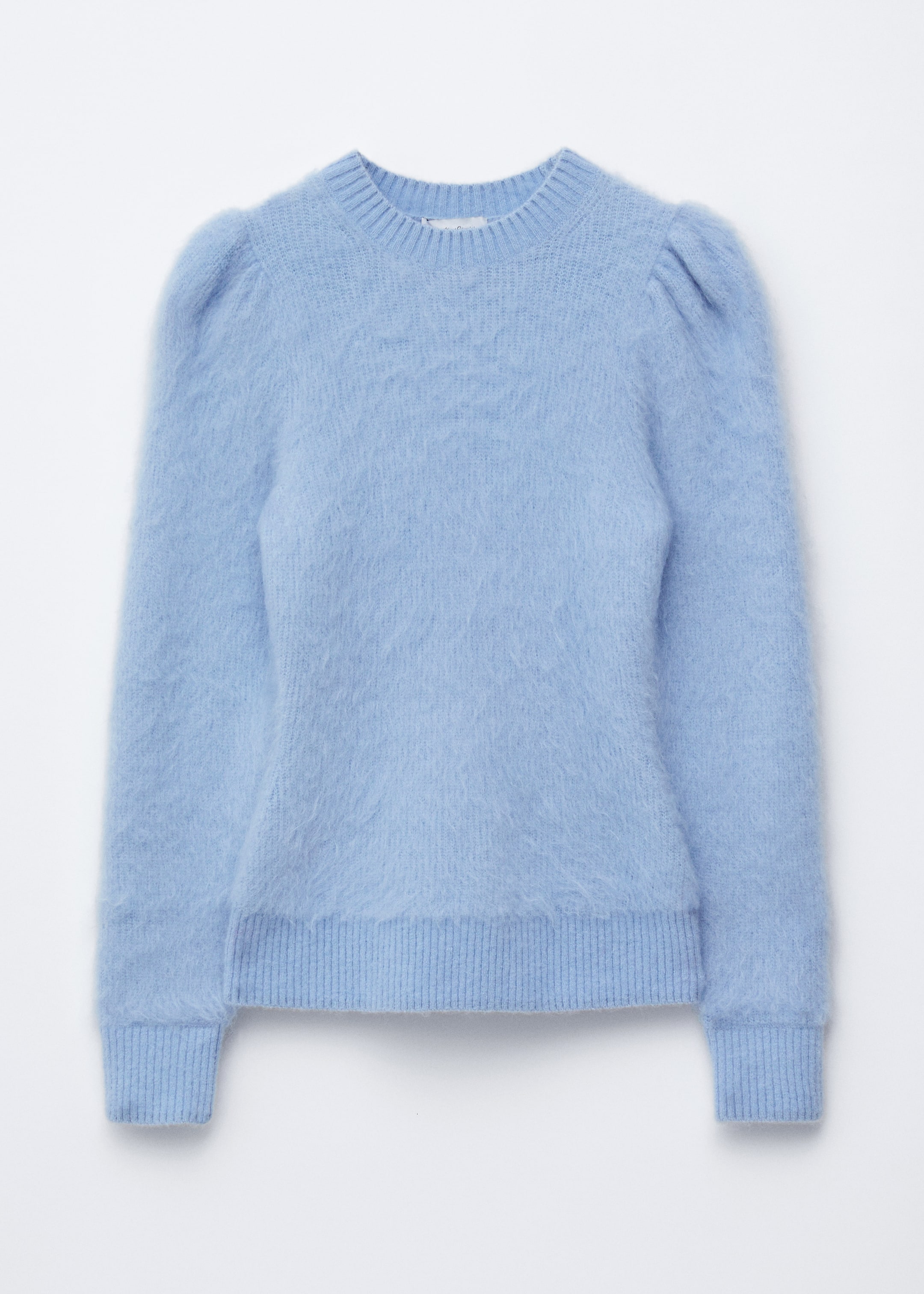 Visa större bild: Tröja med puffärm i mohairblandning - Ljusblå - DAM | H&M SE 6