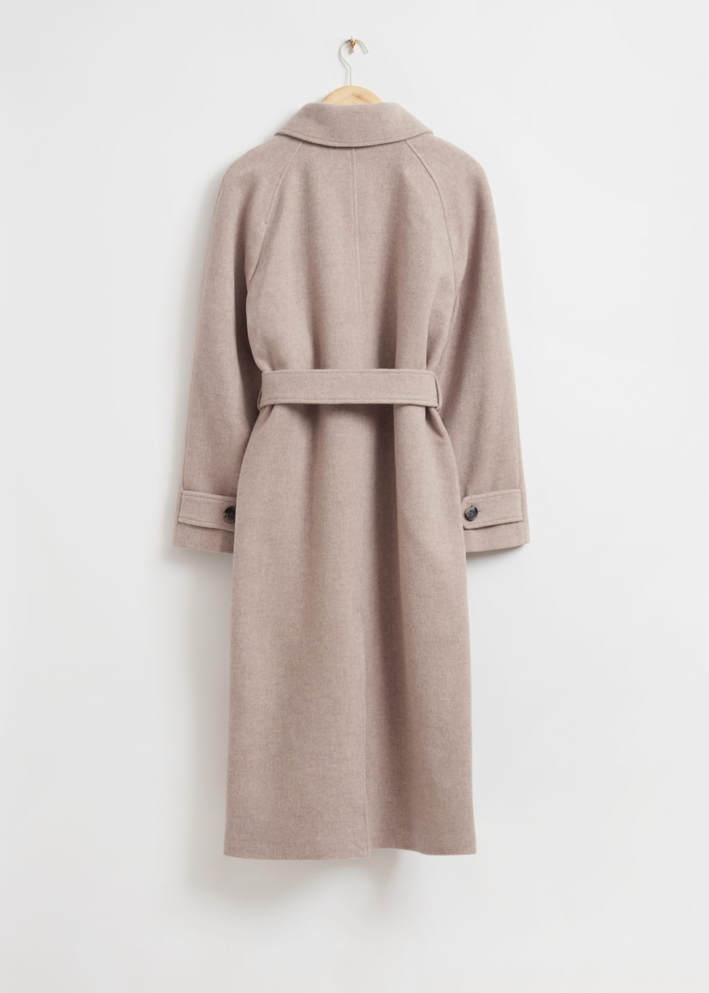 Relaxed Wool Blend Coat - Light Beige - Still Life
