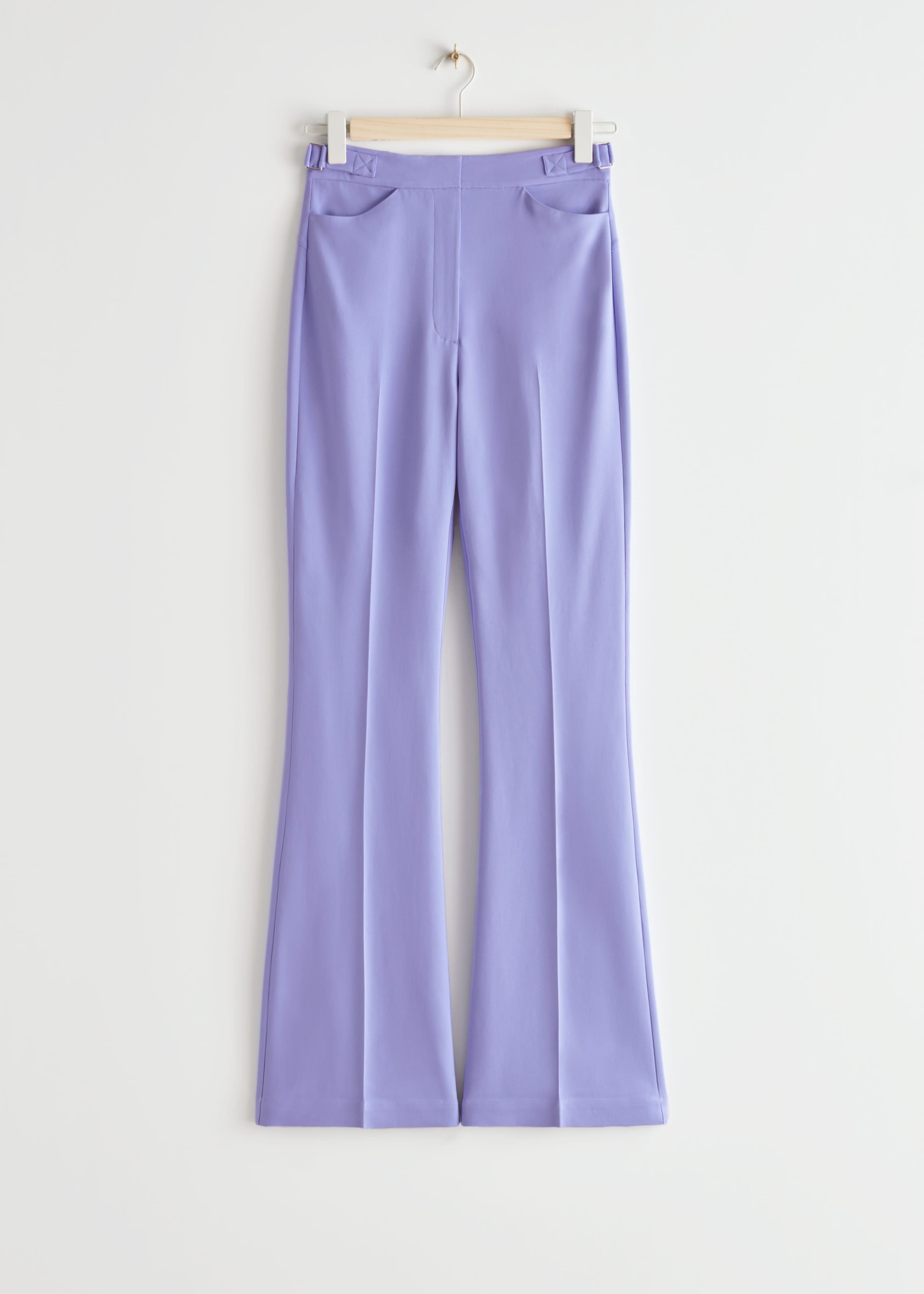 Flared Tailored Trousers - Lilac - Bodegón