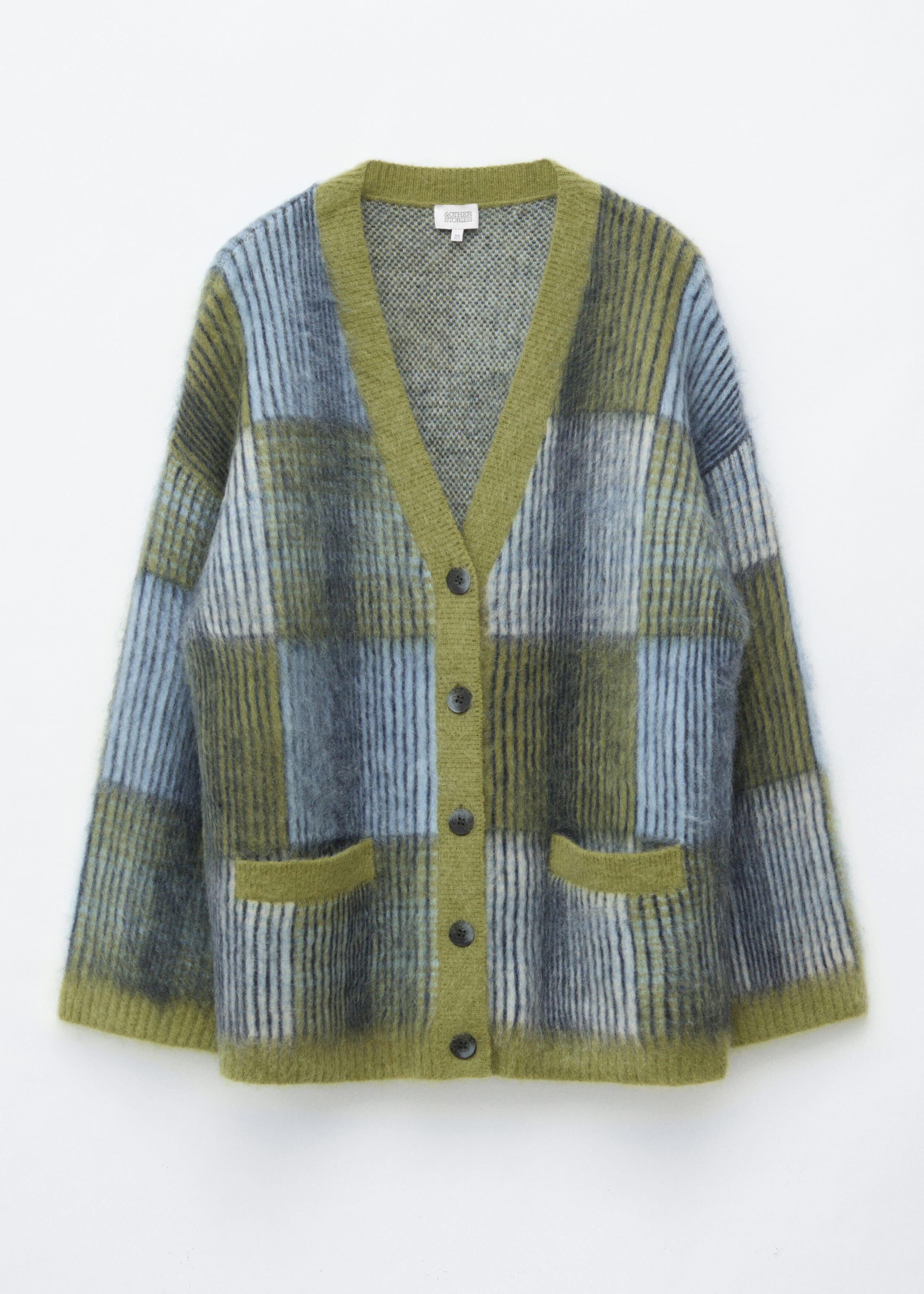 Mohair Blend Cardigan - Green/Multi Colour - Still Life