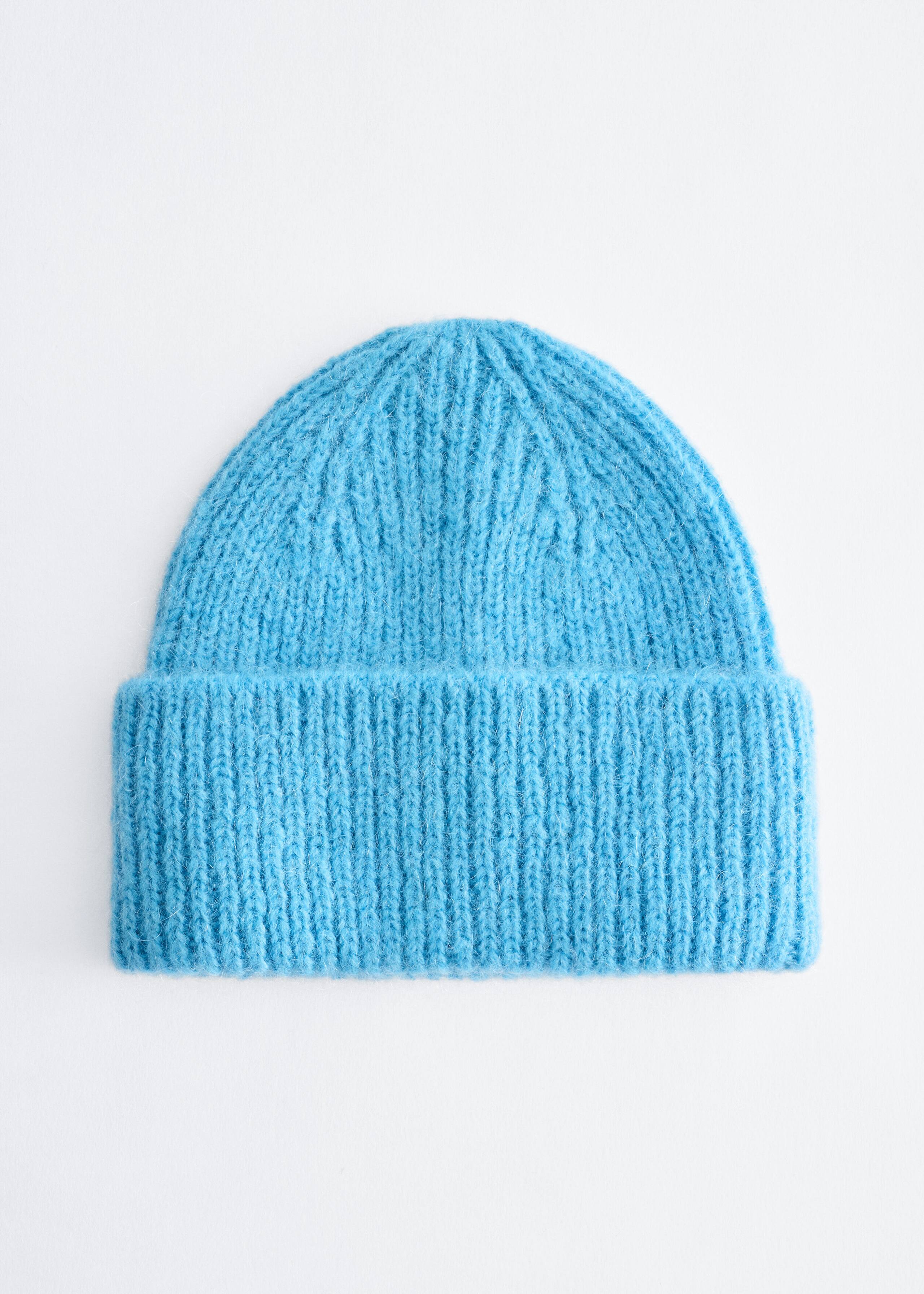 Wool Blend Beanie Turquoise