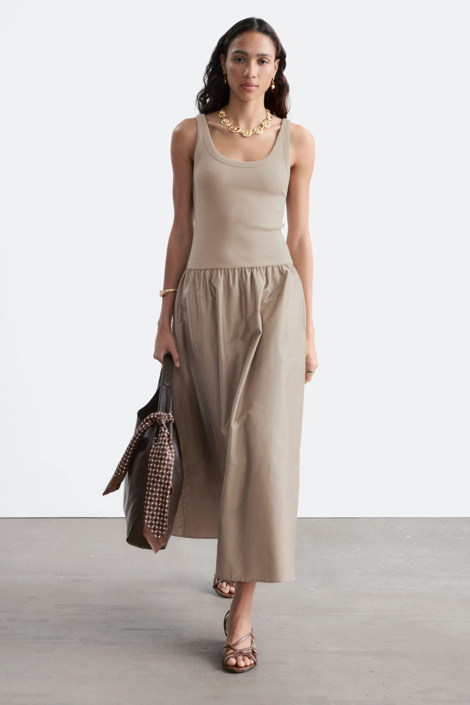 Halflange tankjurk - Beige - 1