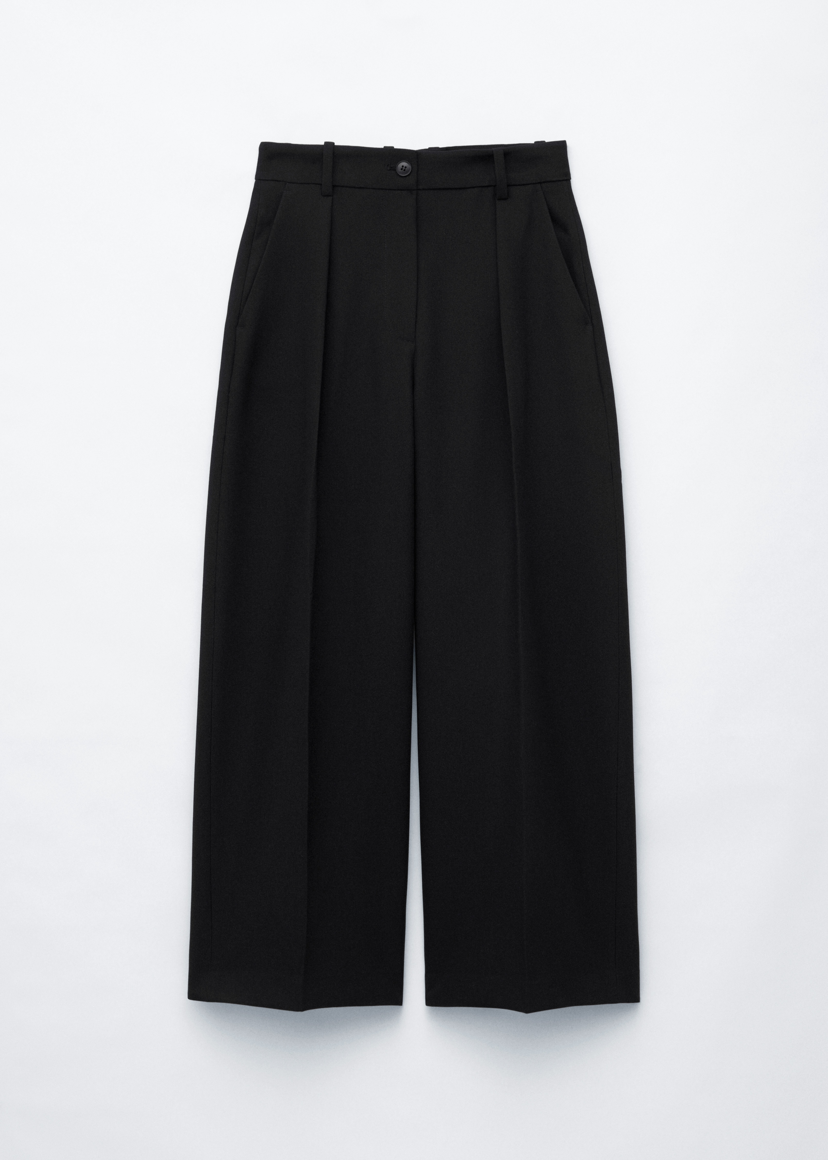 Pantalon court et plissé - Noir