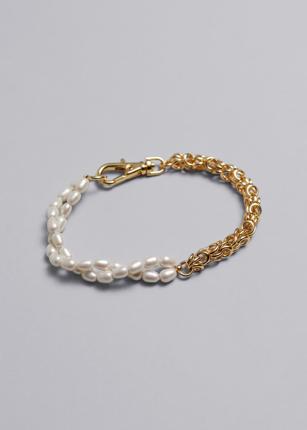 Pulsera de cadena de perlas - Perla/Oro - Bodegón