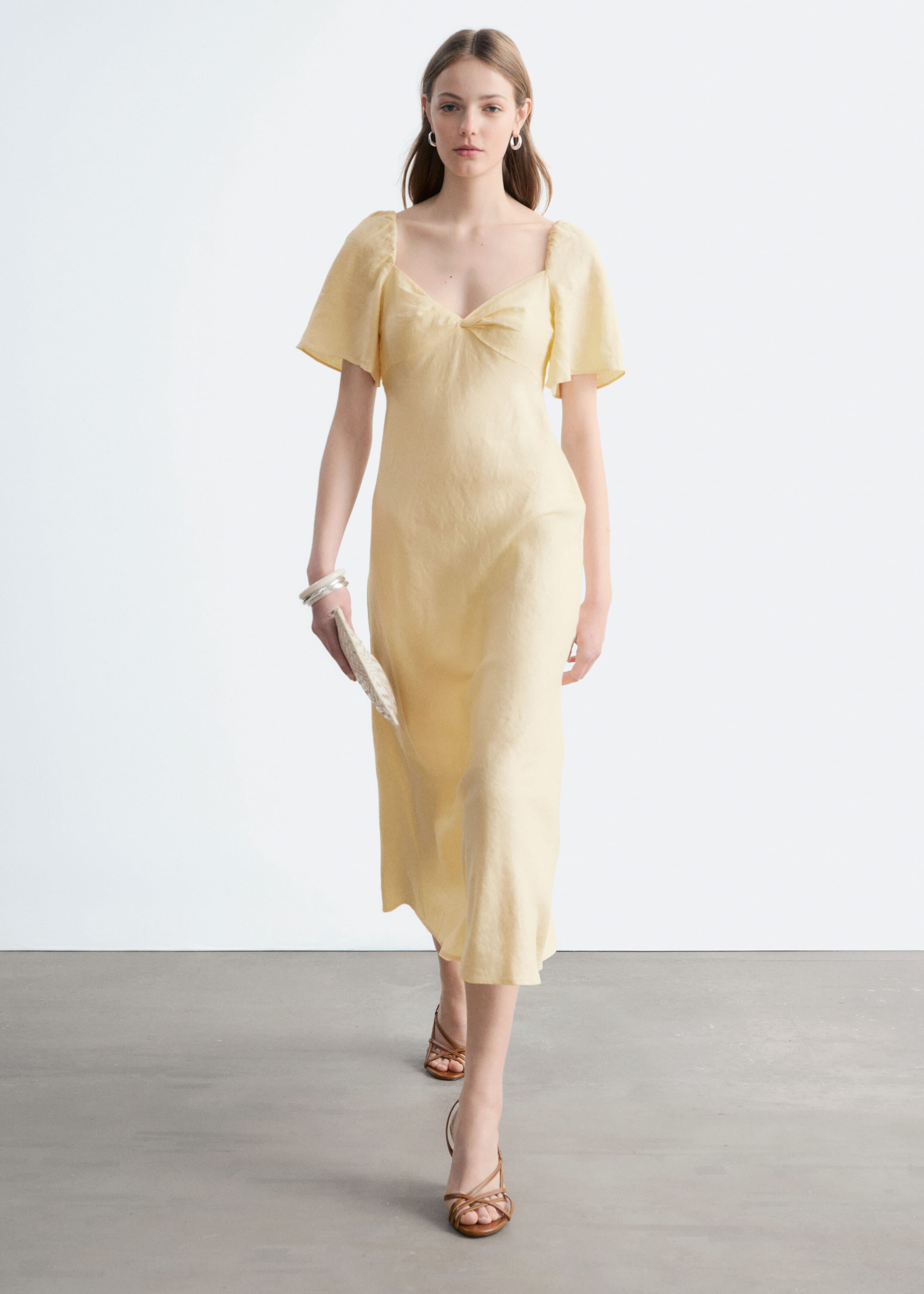 Image of Linen Midi Dress