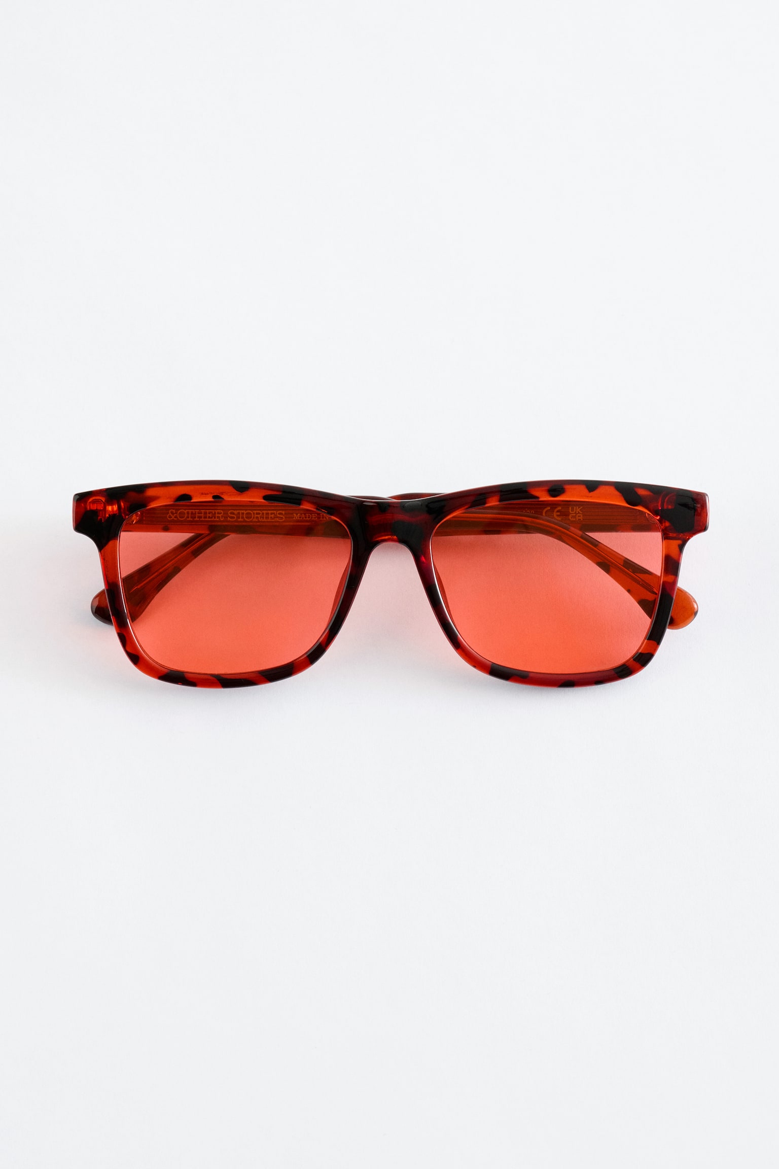 Óculos de sol quadrados - Vermelho escuro/Tartaruga/Preto - 1