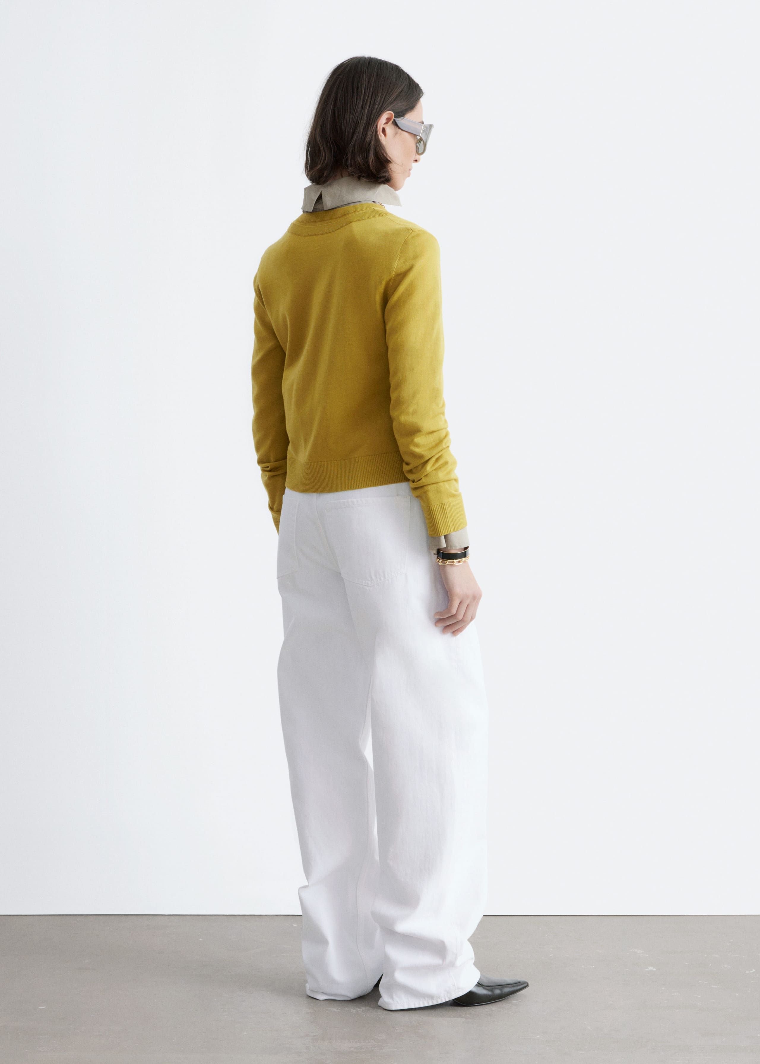 Image of Double-Layer Wool Cardigan