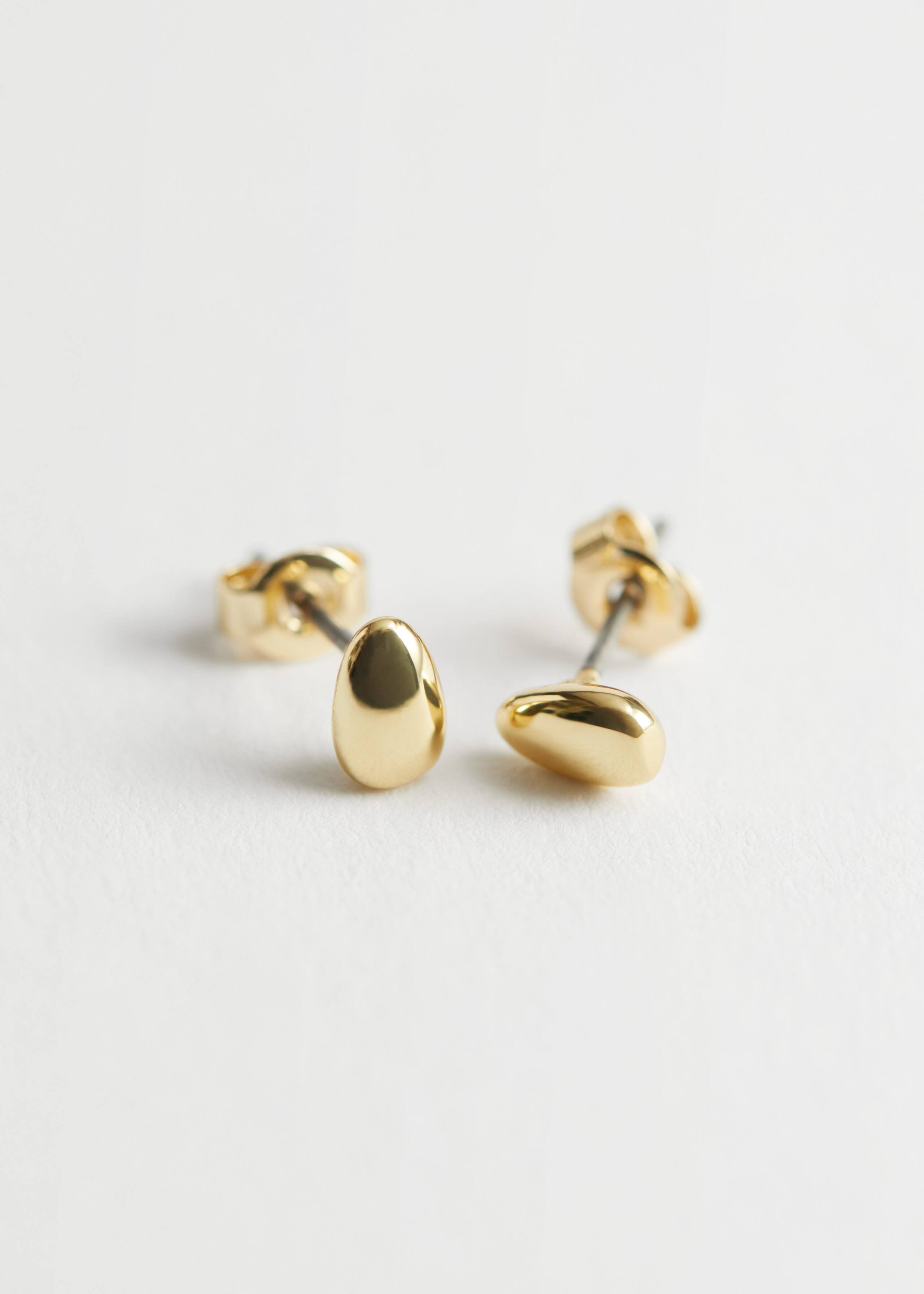 Pebble Stud Earrings - Gold - Bodegón
