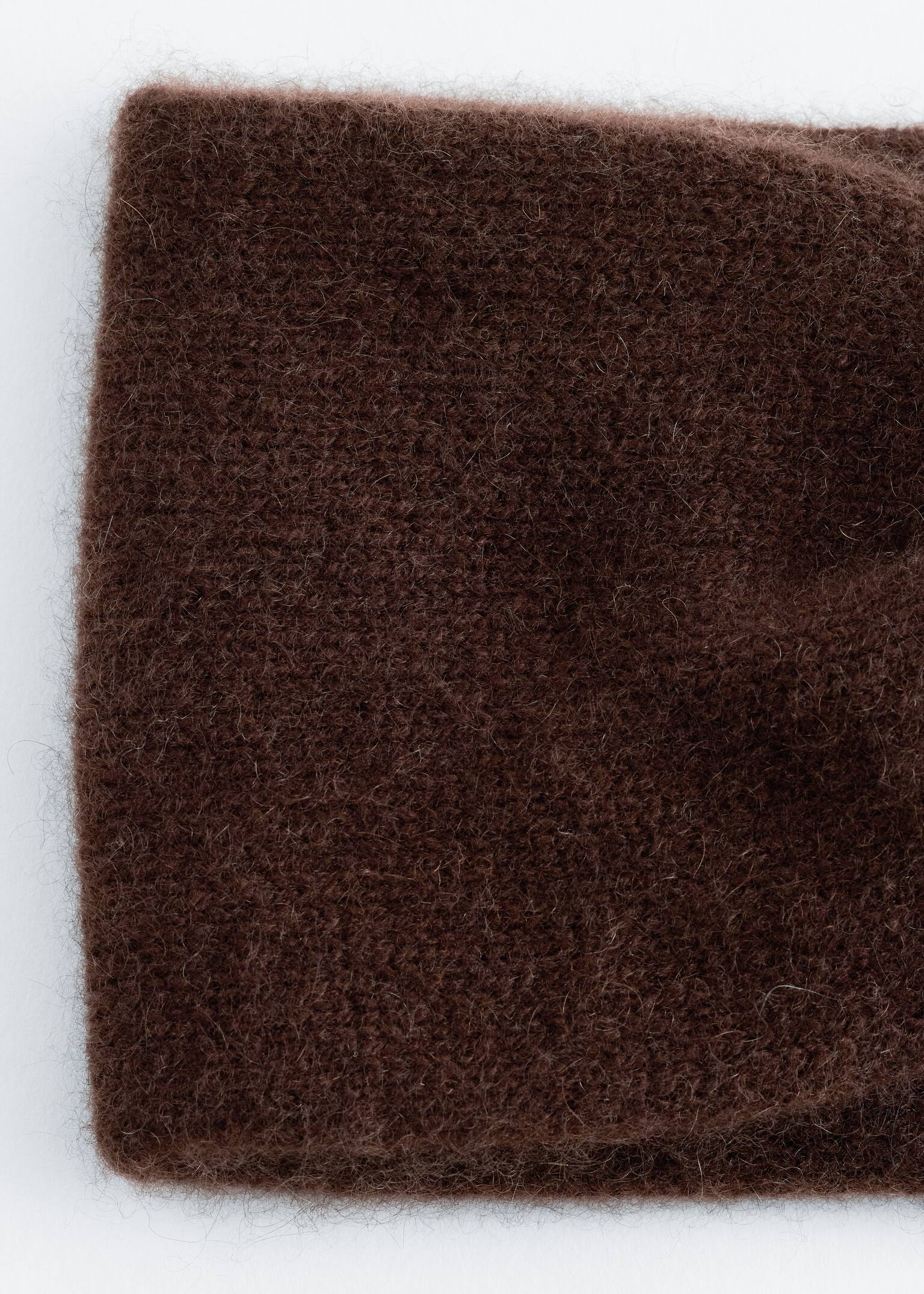 Skręcona kaszmirowa opaska na głowę - Ciemnobrązowy/Ciemnoczerwony/Beżowy/Biały/Czarny - 2